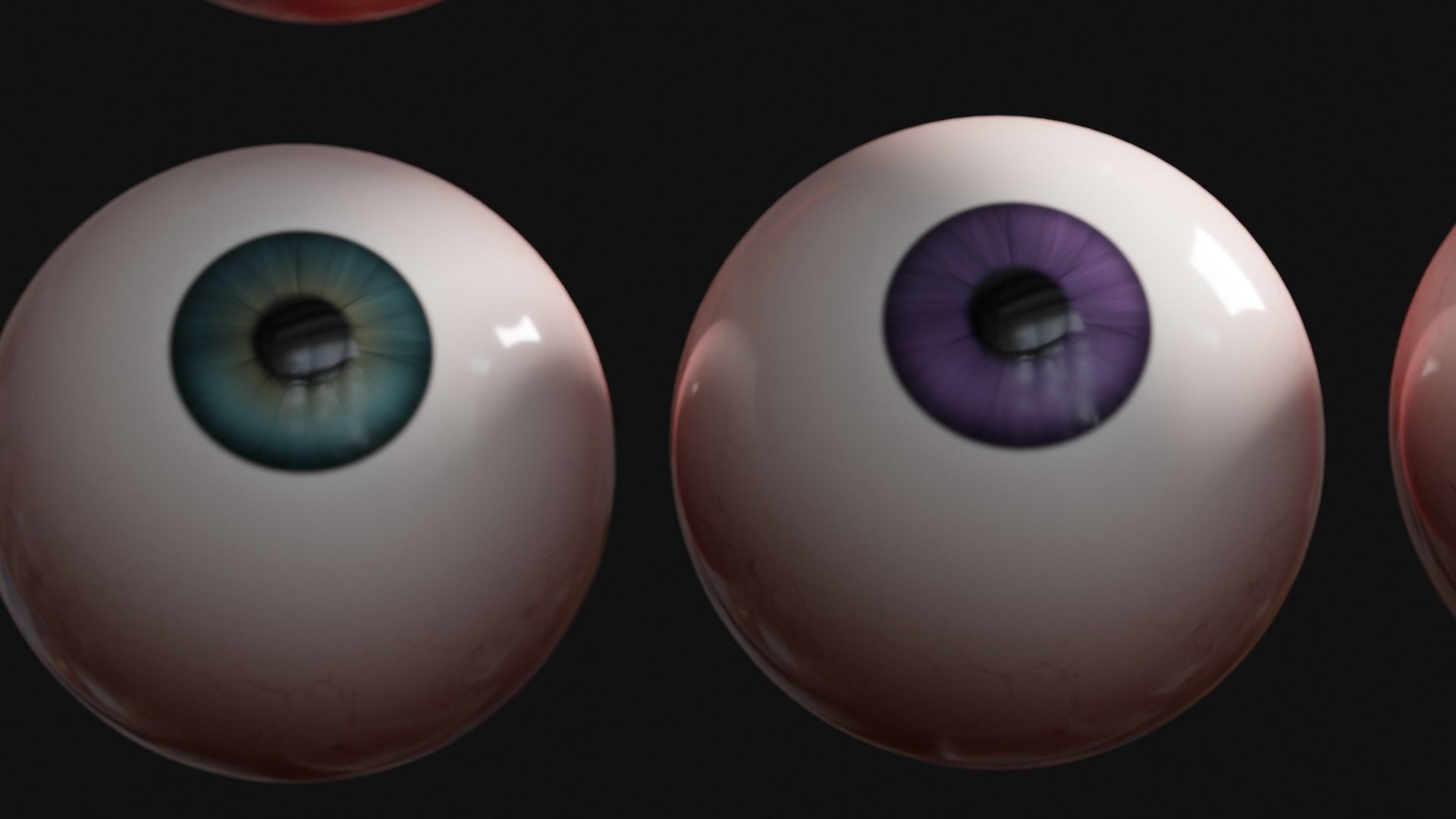 Cartoon Eye Low-poly 3D model_11