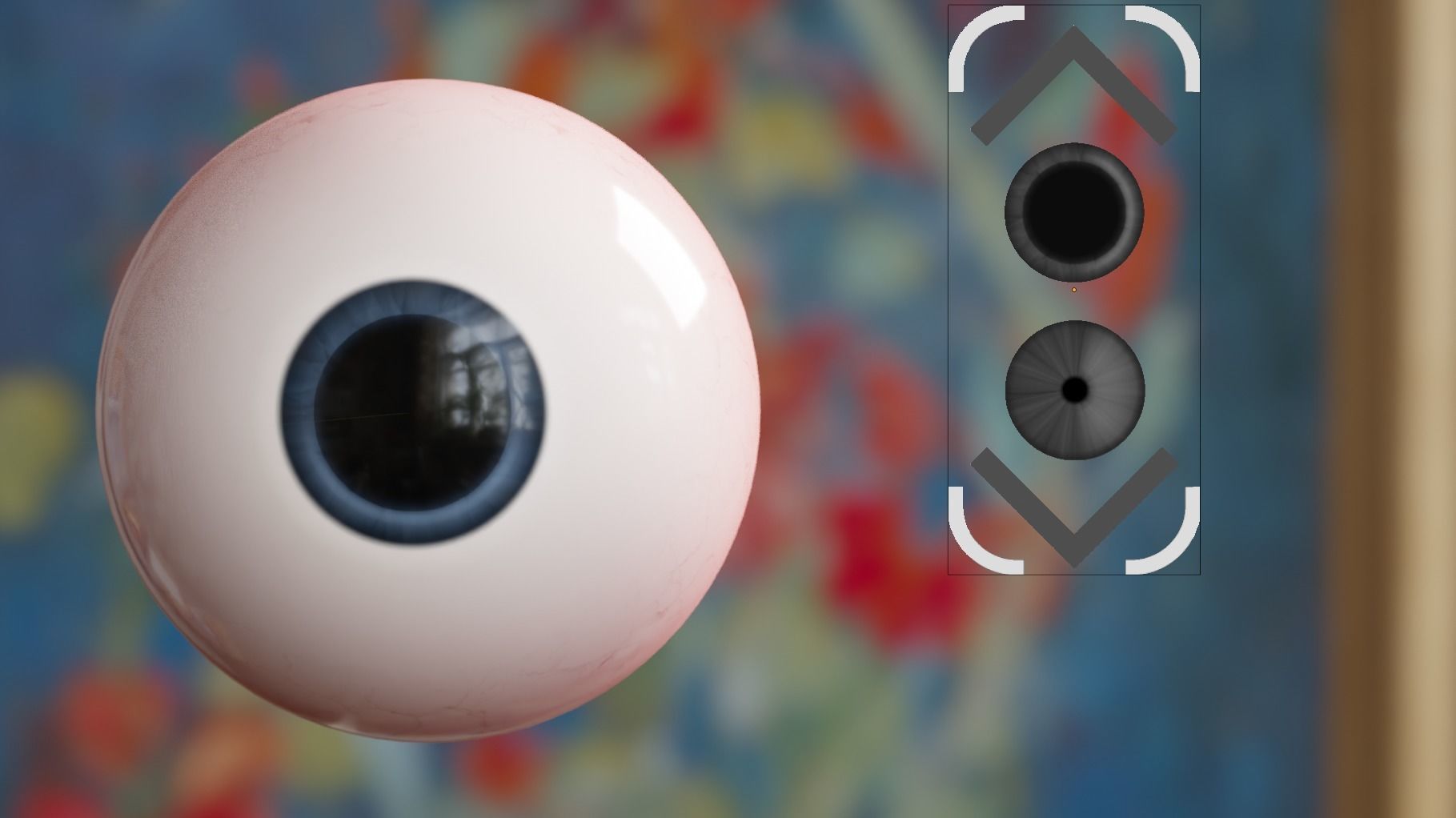 Cartoon Eye Low-poly 3D model_5
