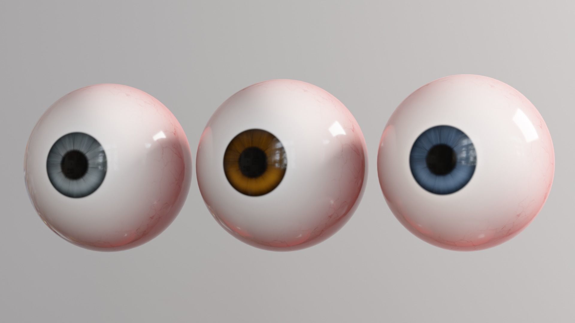 Cartoon Eye Low-poly 3D model_0