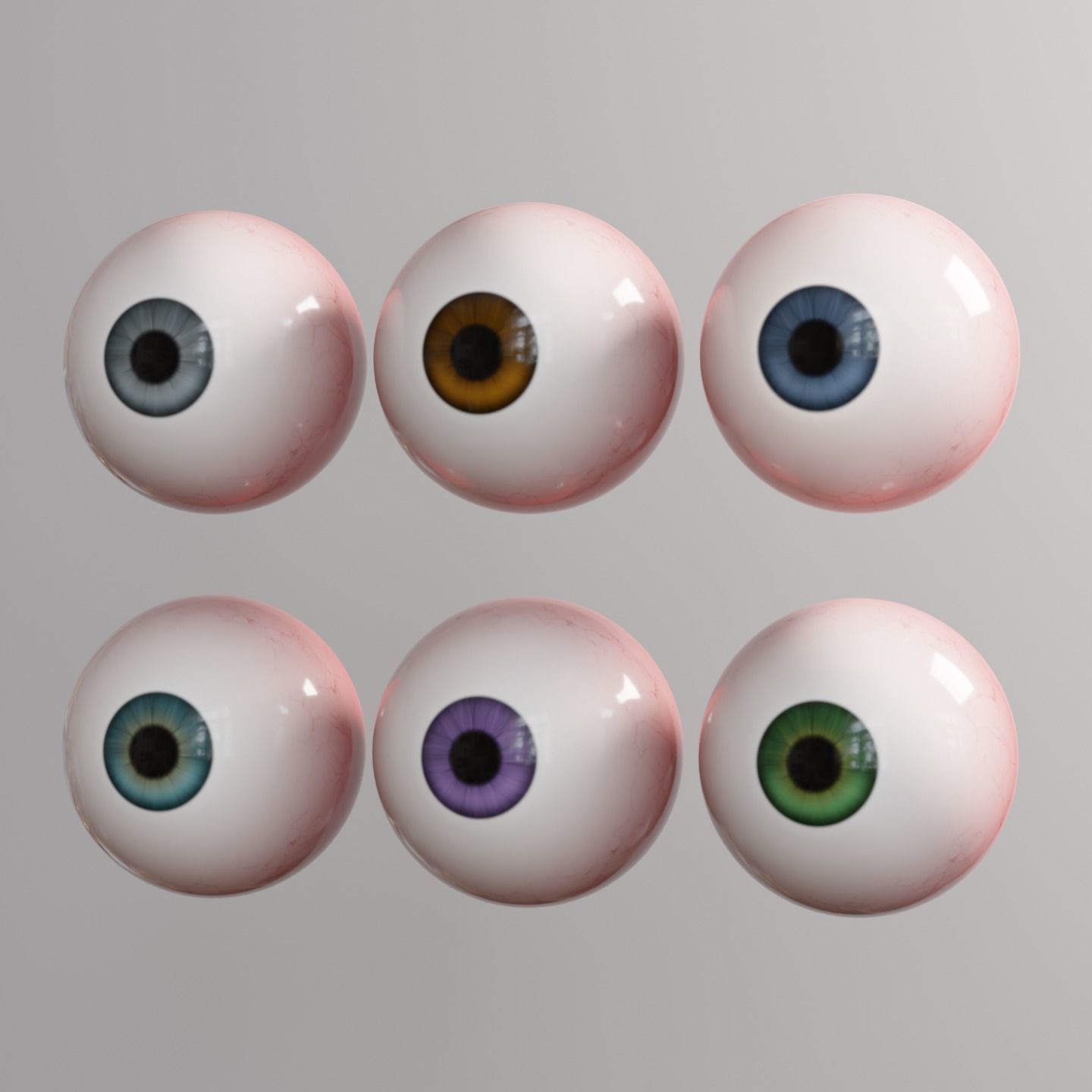 Cartoon Eye Low-poly 3D model_3