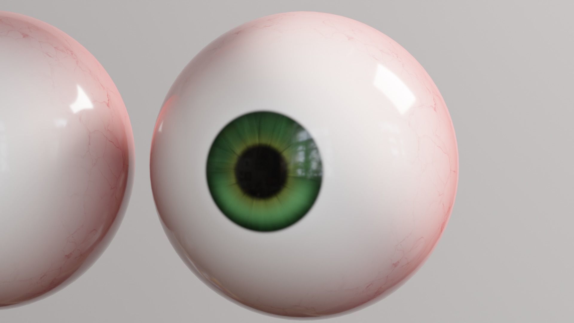 Cartoon Eye Low-poly 3D model_2