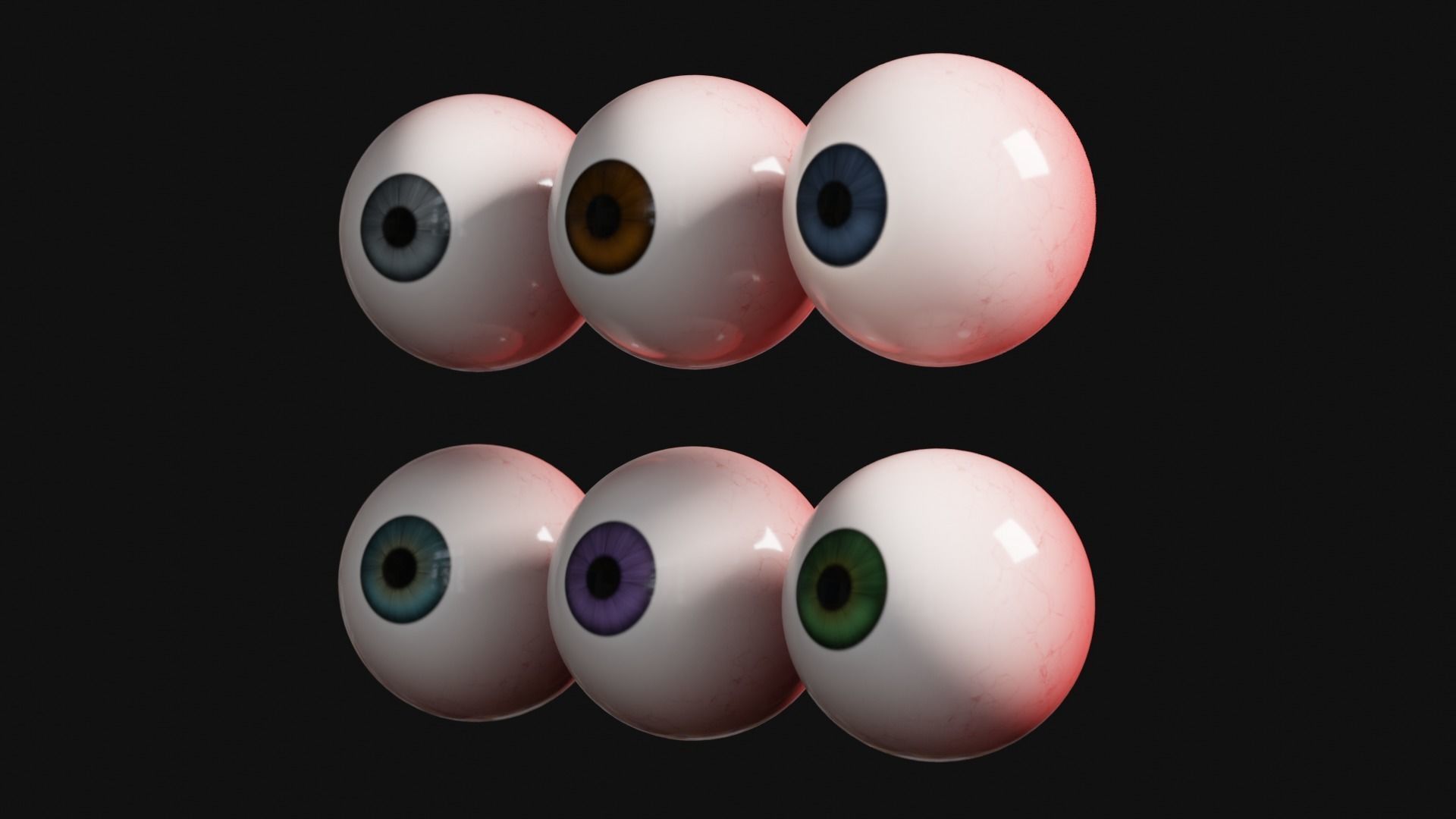 Cartoon Eye Low-poly 3D model_9