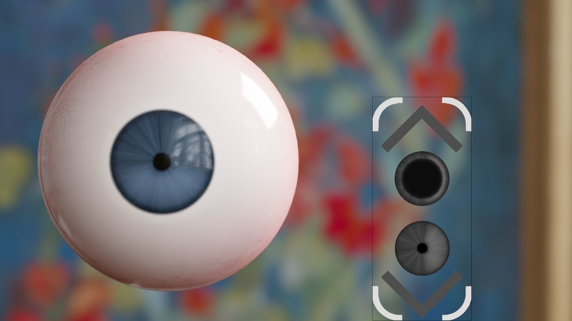 Cartoon Eye Low-poly 3D model_6