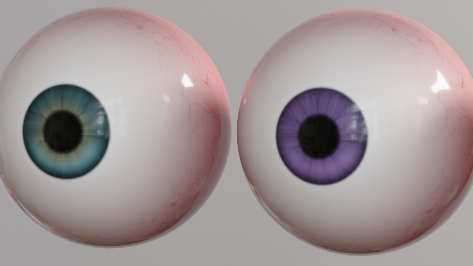 Cartoon Eye Low-poly 3D model_4