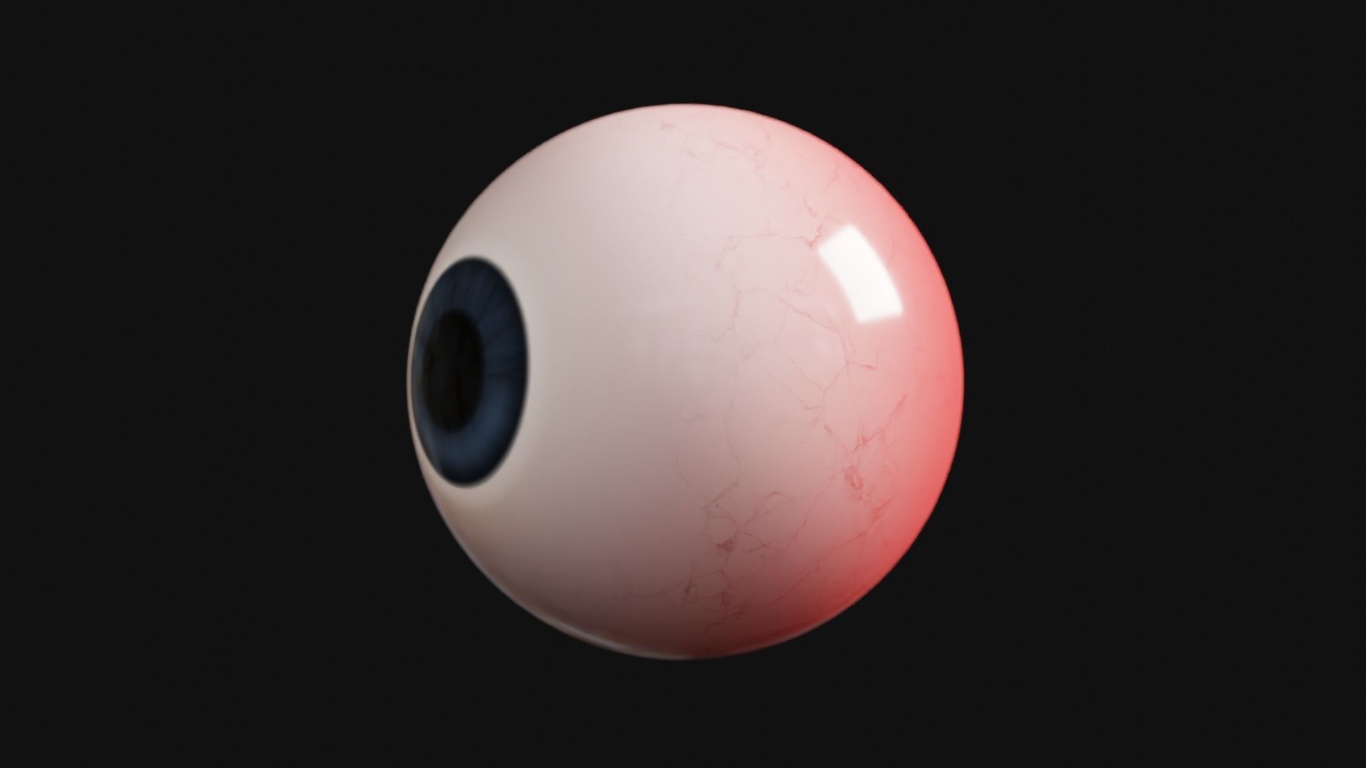 Cartoon Eye Low-poly 3D model_16