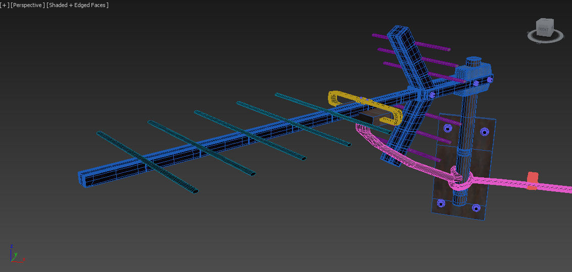 Antenna tv - tv 3D model_9