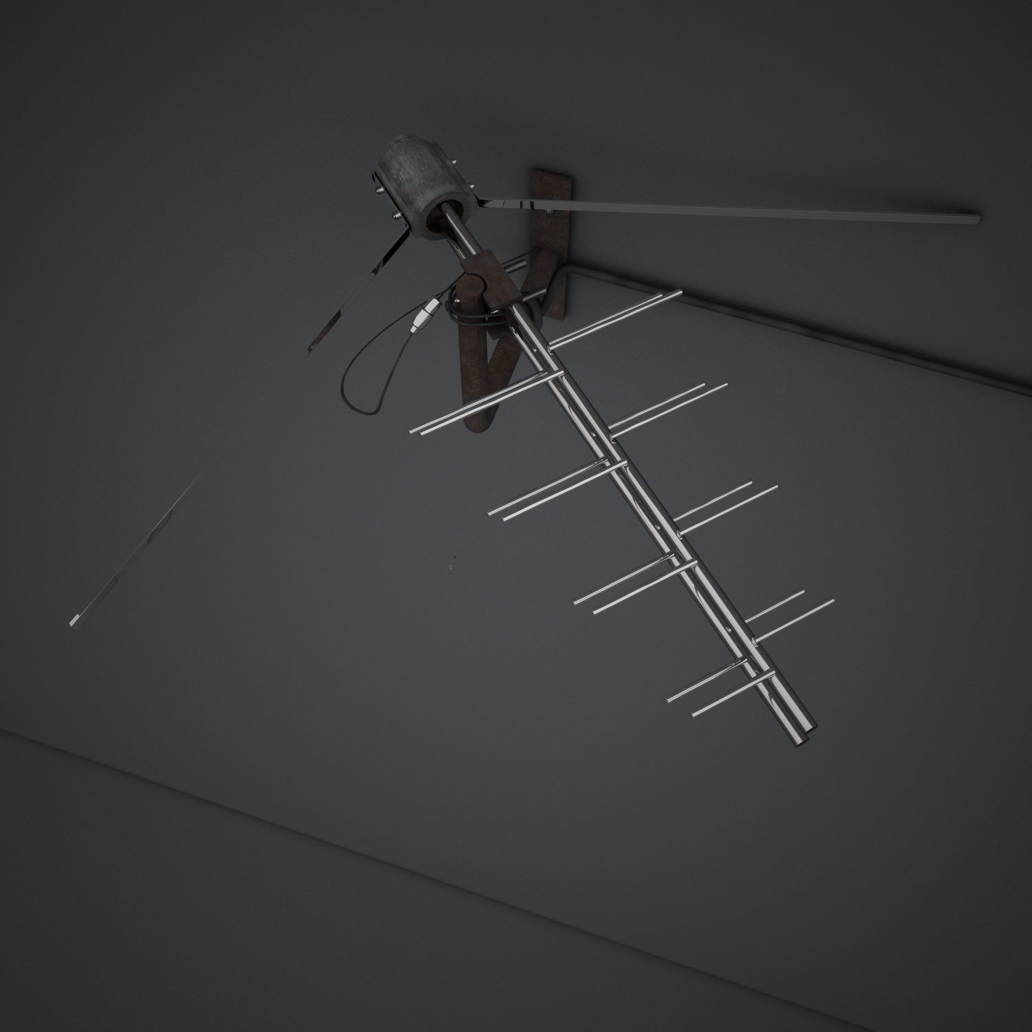 Antenna tv - tv 3D model_1