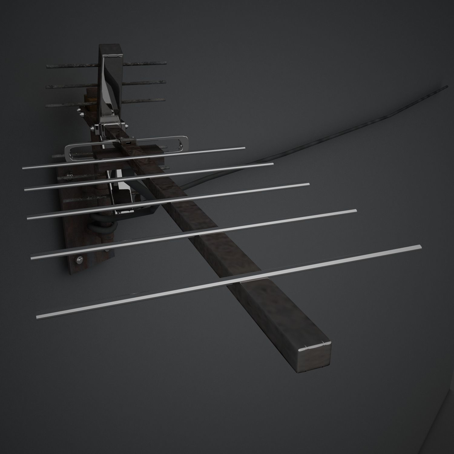 Antenna tv - tv 3D model_4