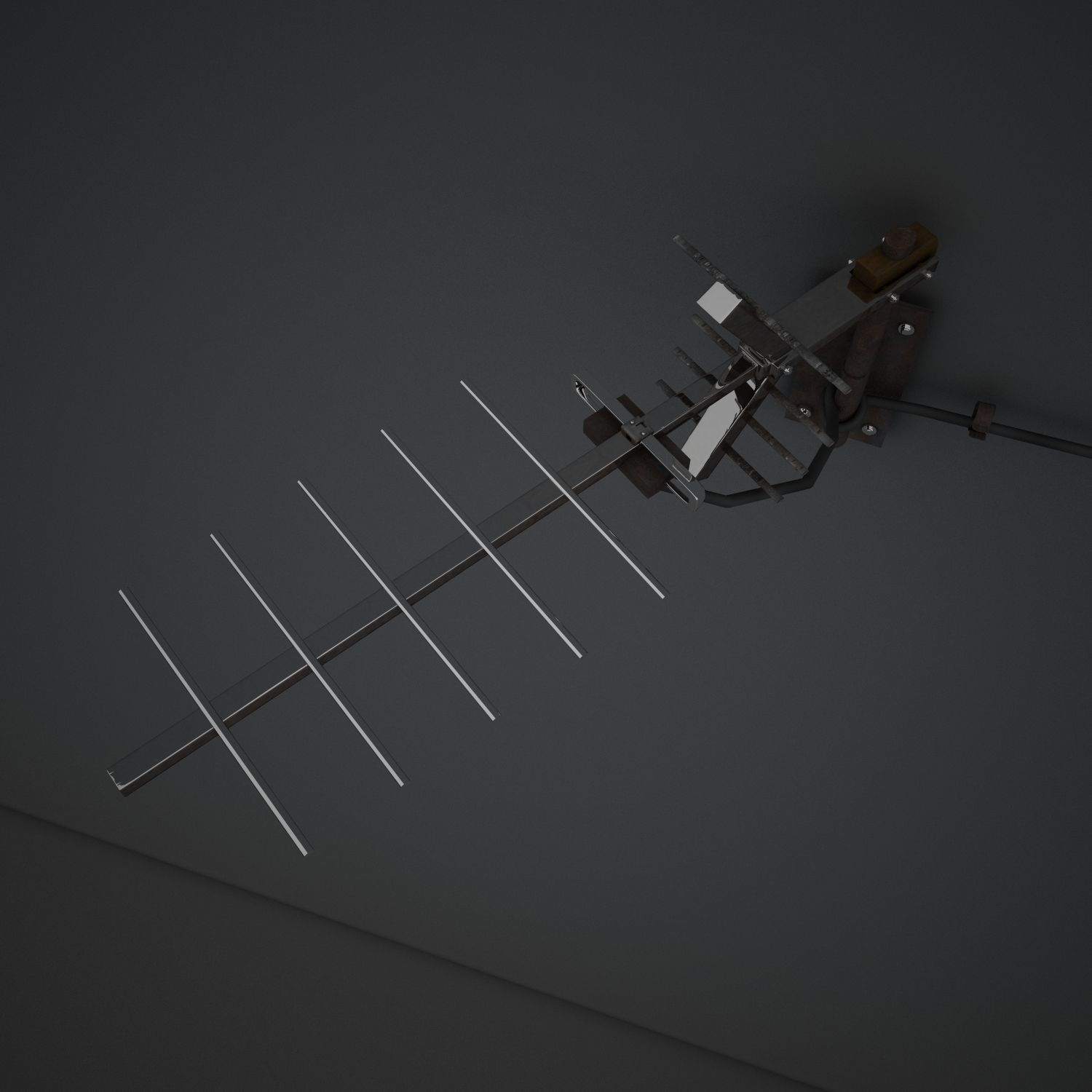 Antenna tv - tv 3D model_2