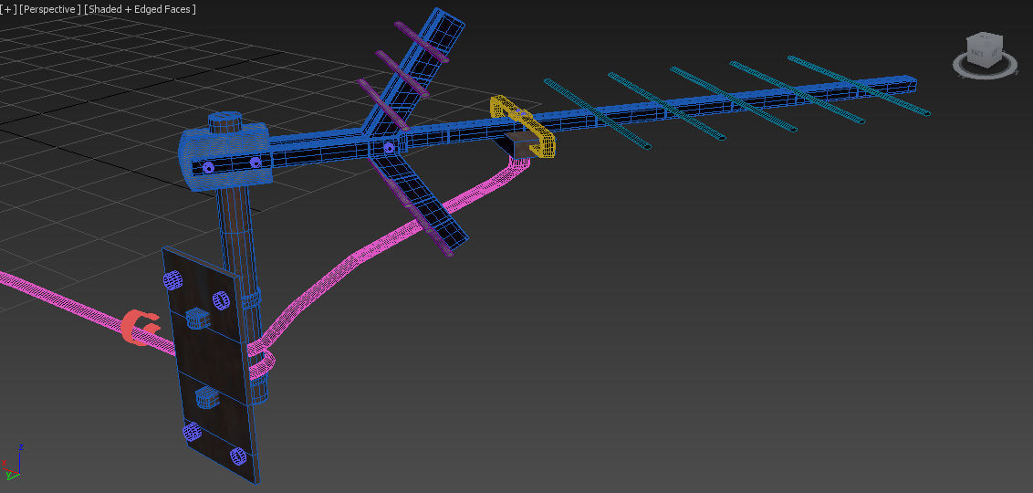 Antenna tv - tv 3D model_10