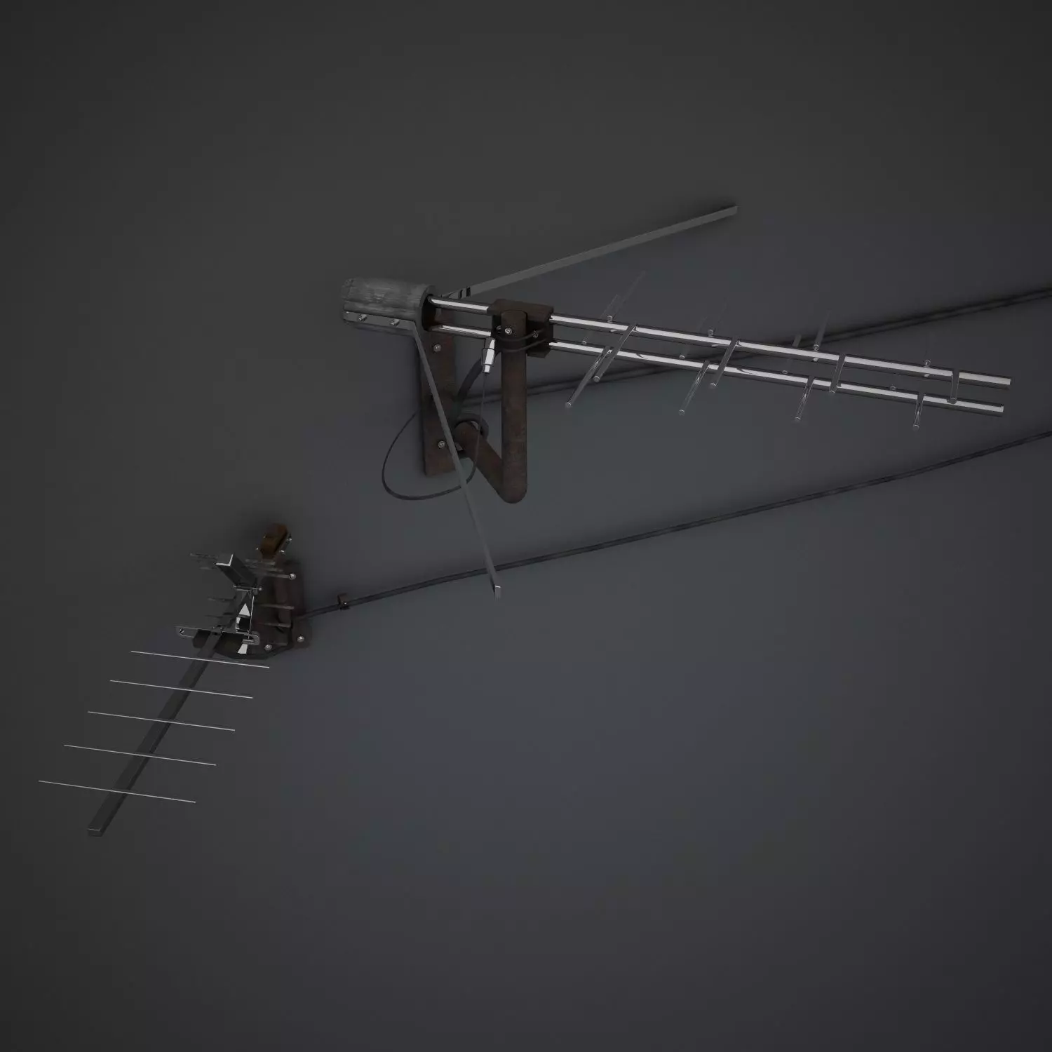 Antenna tv - tv 3D model_0