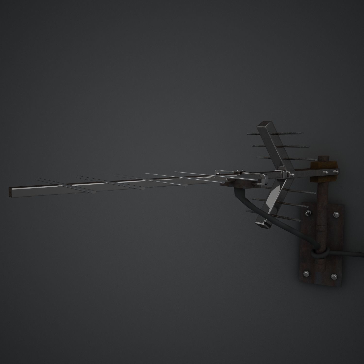 Antenna tv - tv 3D model_3