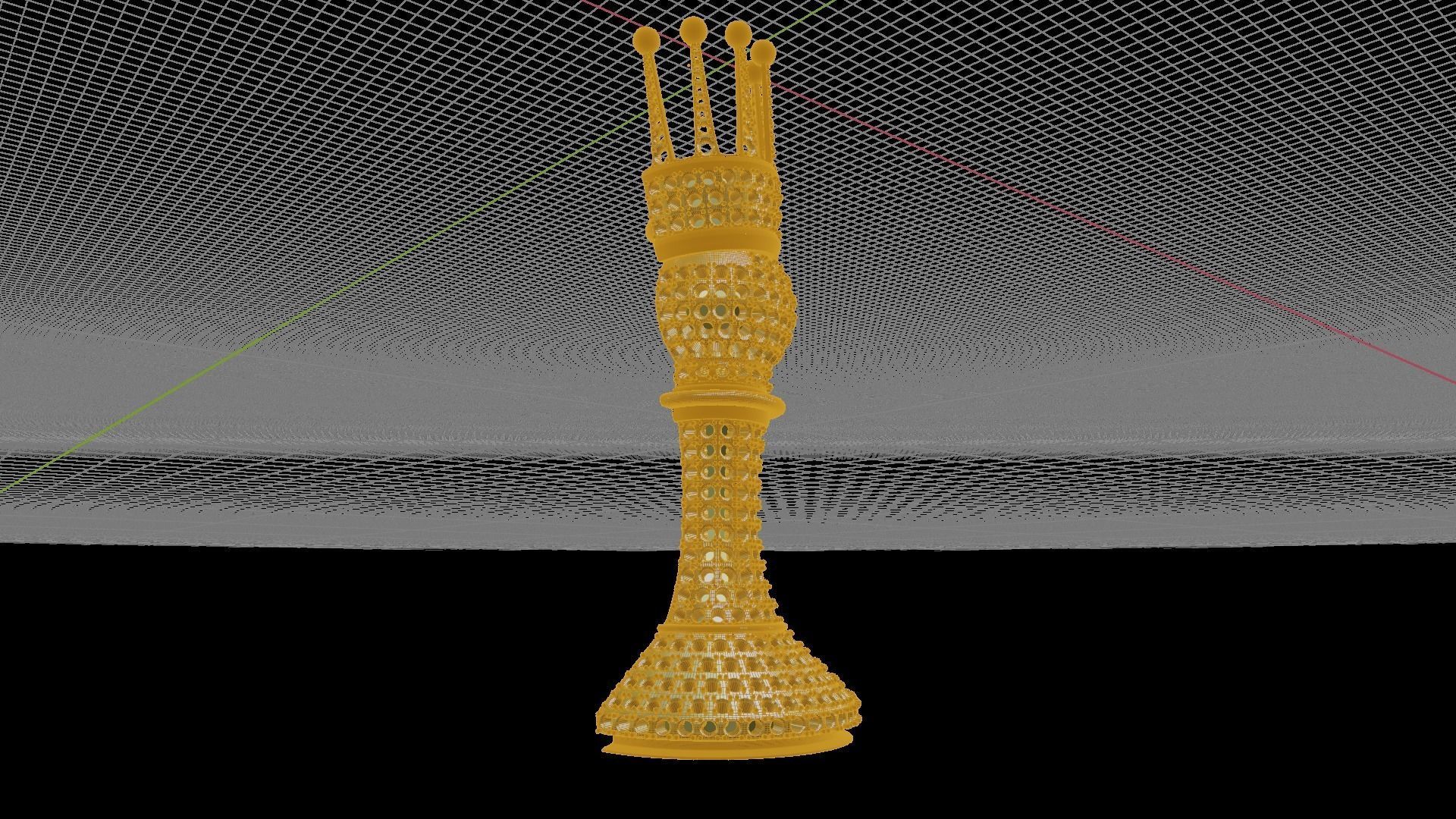Pawn King Pendant 3D Print Model 3D print model_5