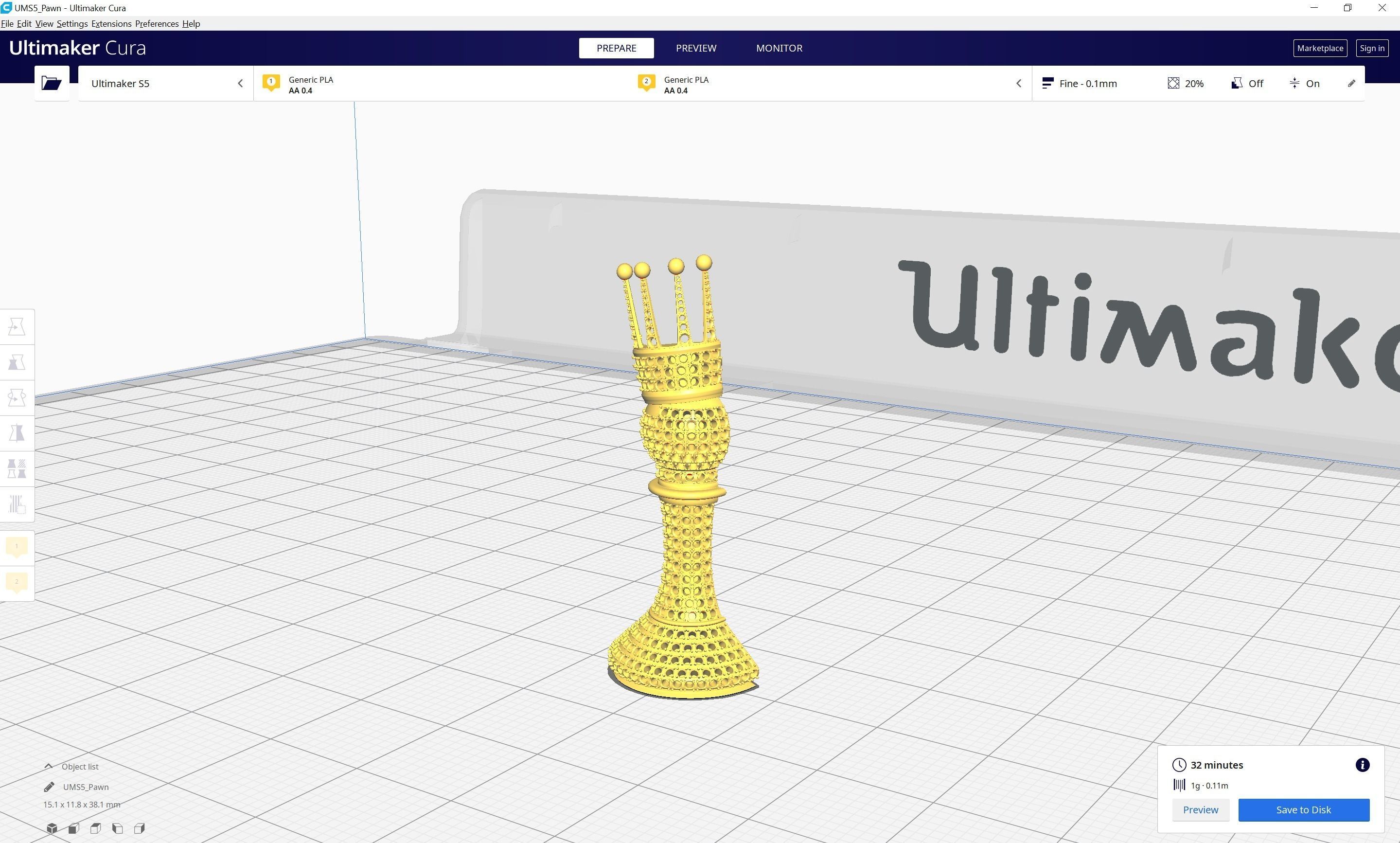 Pawn King Pendant 3D Print Model 3D print model_4