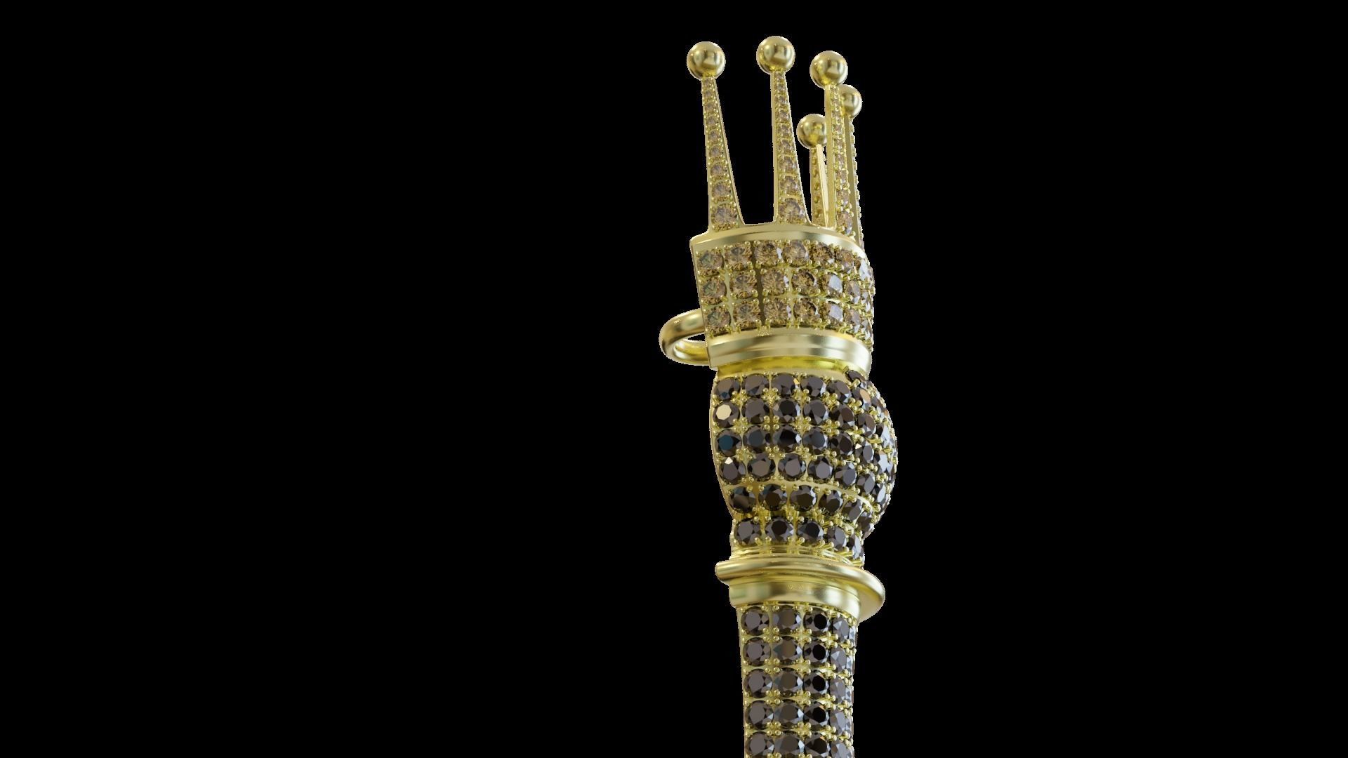 Pawn King Pendant 3D Print Model 3D print model_2