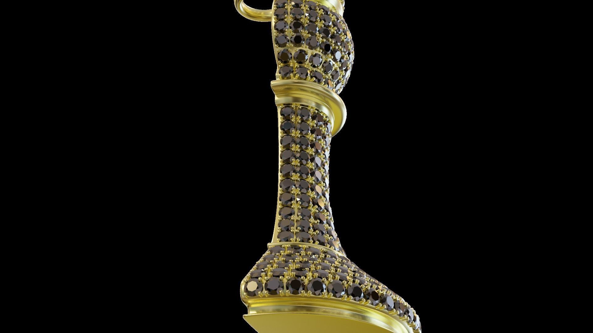 Pawn King Pendant 3D Print Model 3D print model_3