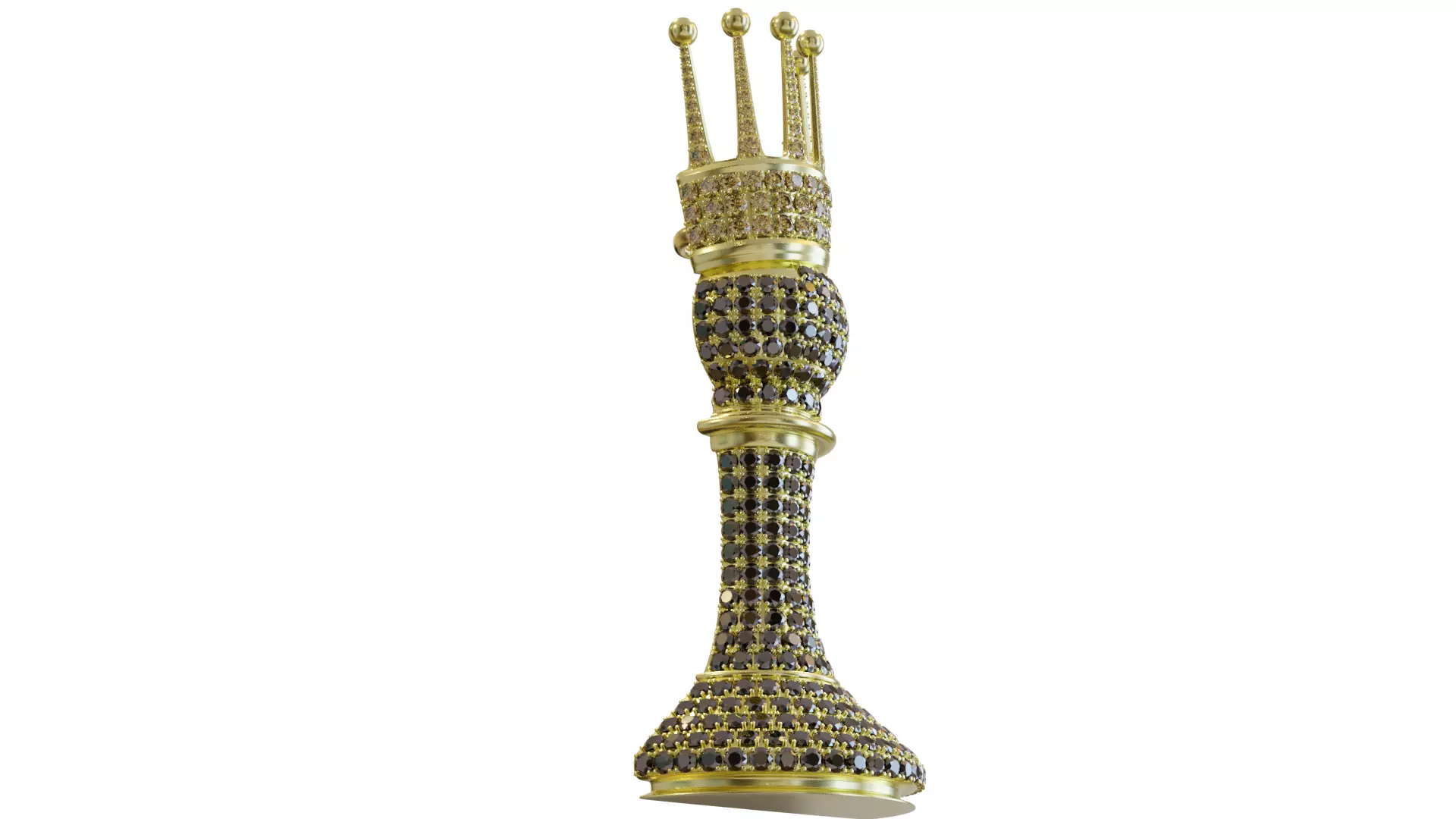 Pawn King Pendant 3D Print Model 3D print model_0