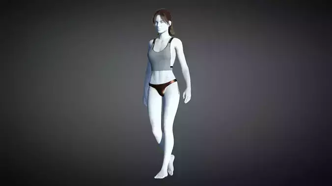 Cyberpunk - Dreamer Underwear Set A  Low-poly 3D model