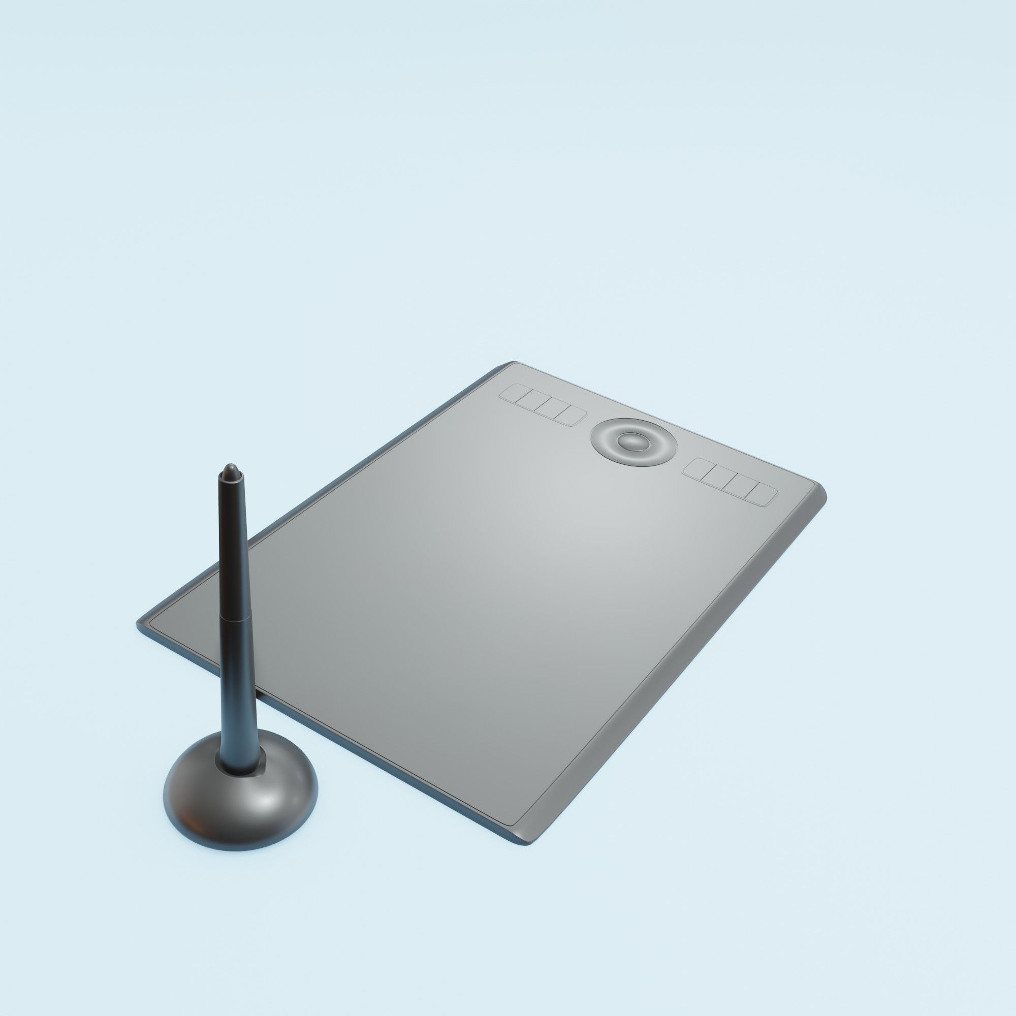 A simple model of a graphic tablet 3D model_17