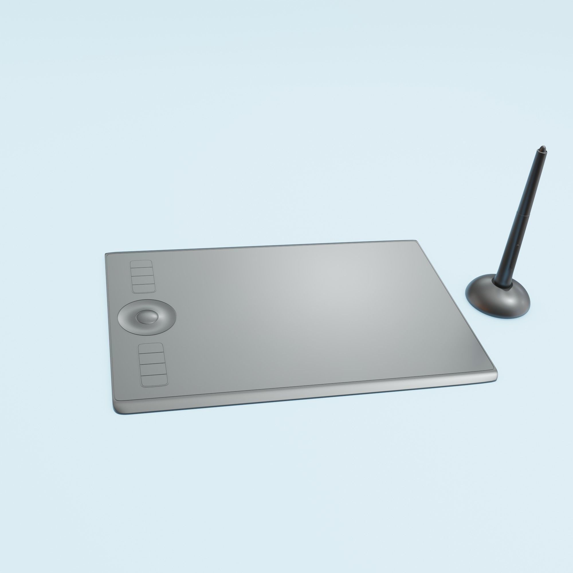 A simple model of a graphic tablet 3D model_2