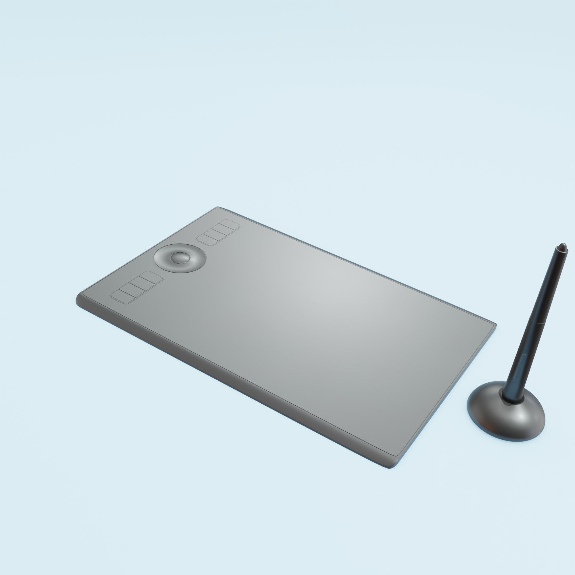 A simple model of a graphic tablet 3D model_23