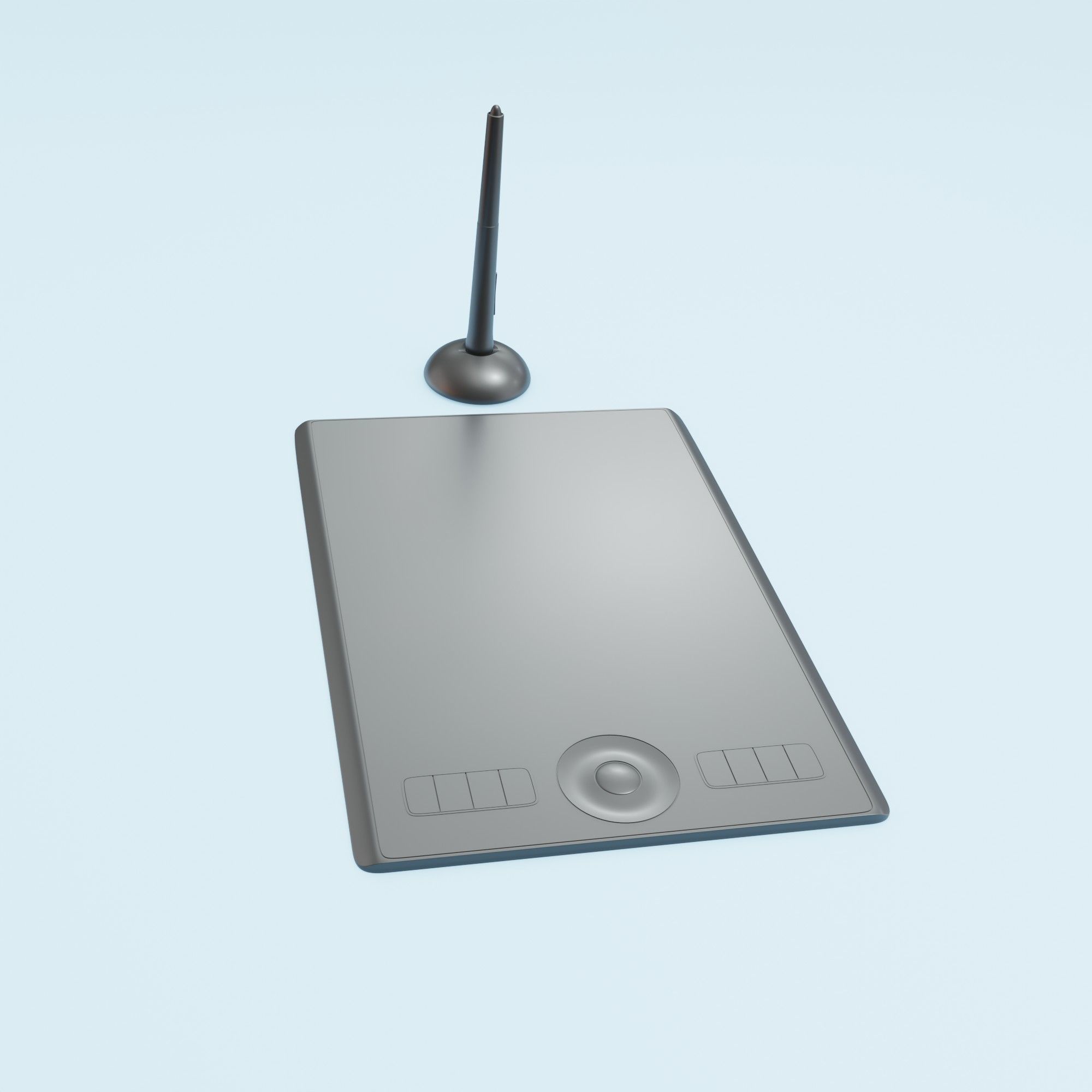 A simple model of a graphic tablet 3D model_8