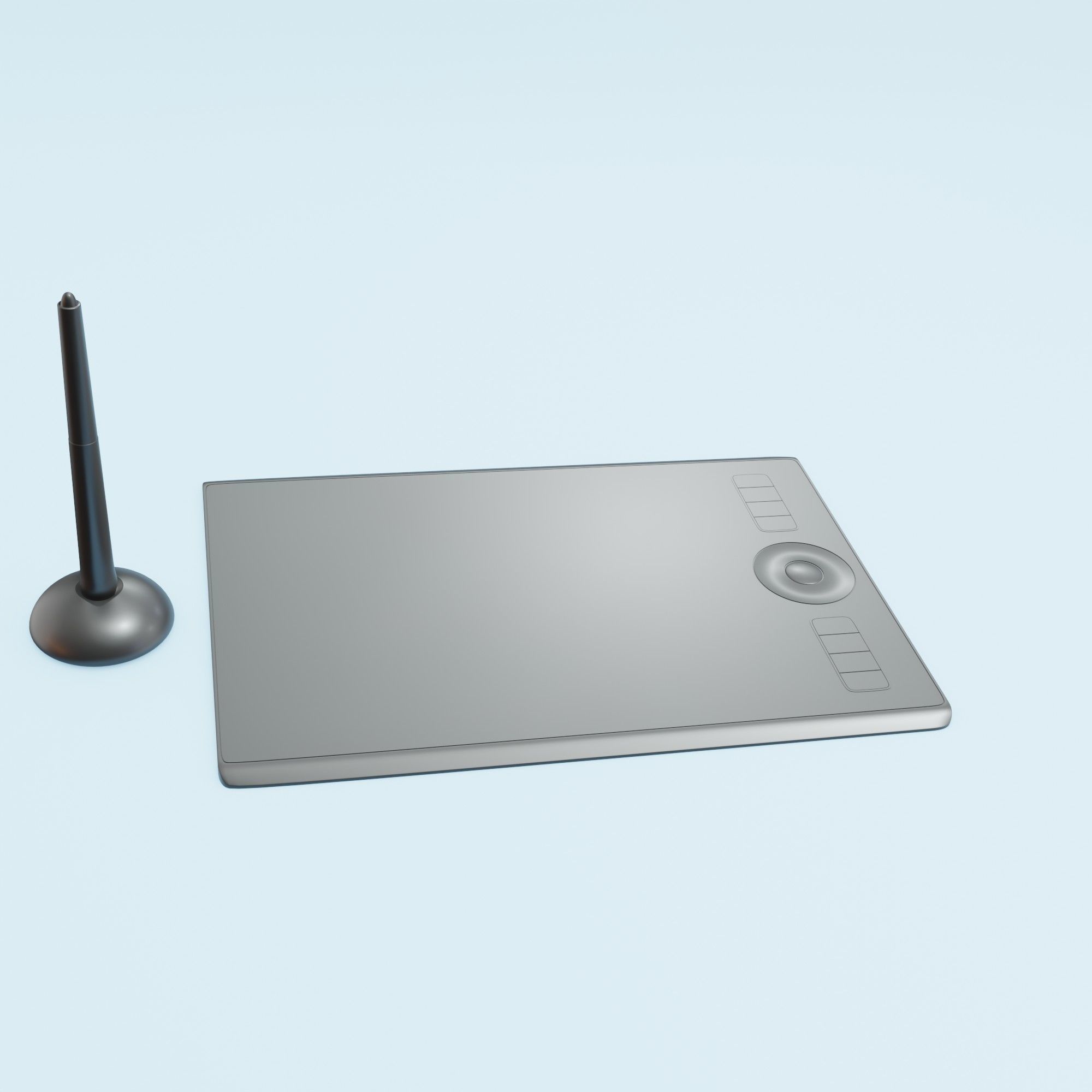 A simple model of a graphic tablet 3D model_14