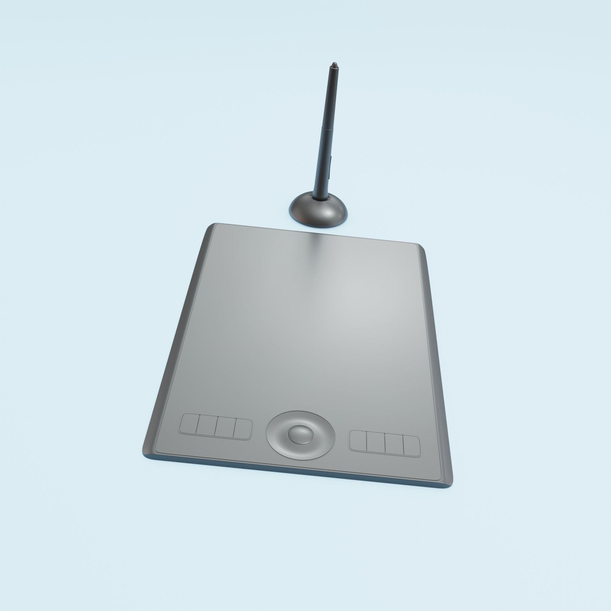 A simple model of a graphic tablet 3D model_7