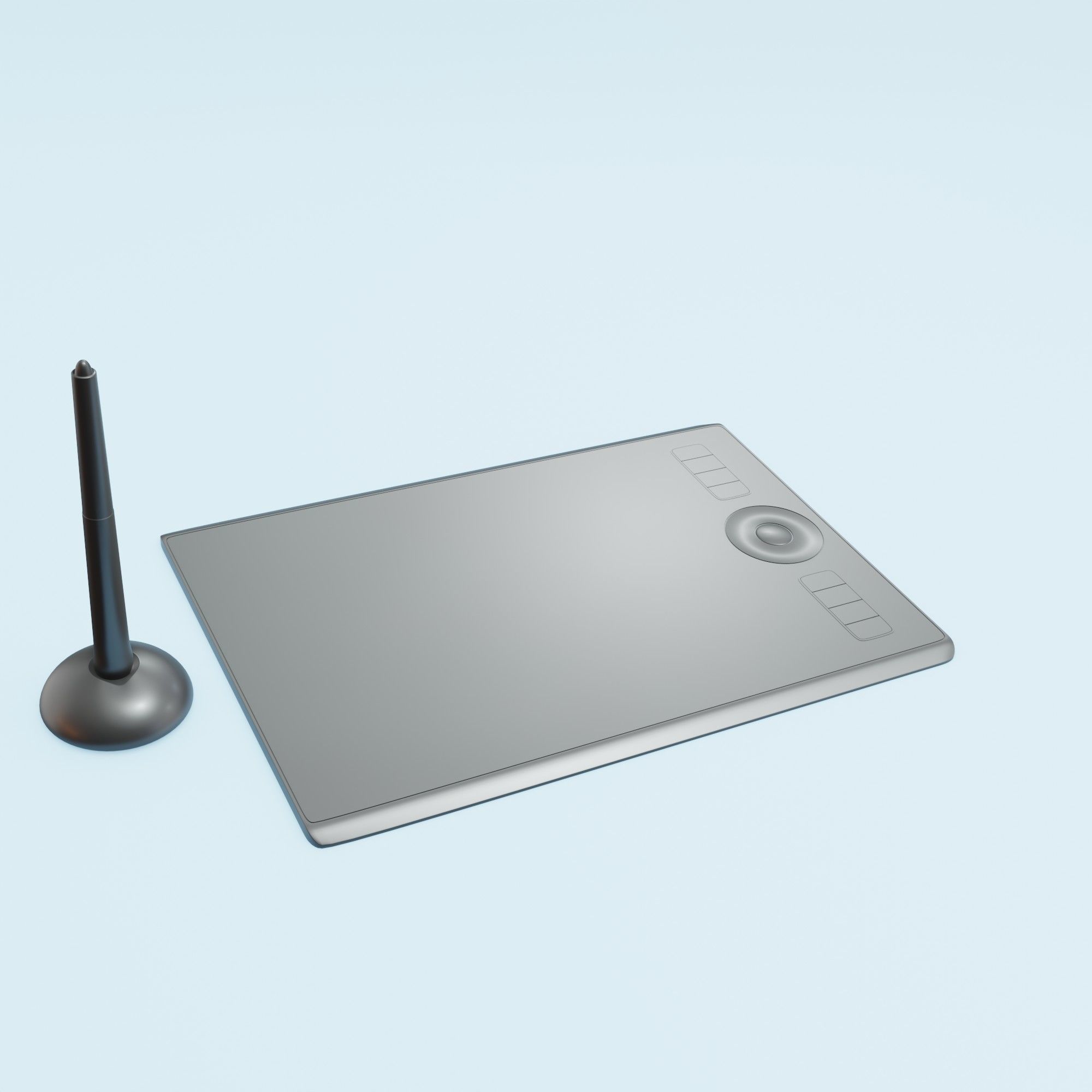 A simple model of a graphic tablet 3D model_15