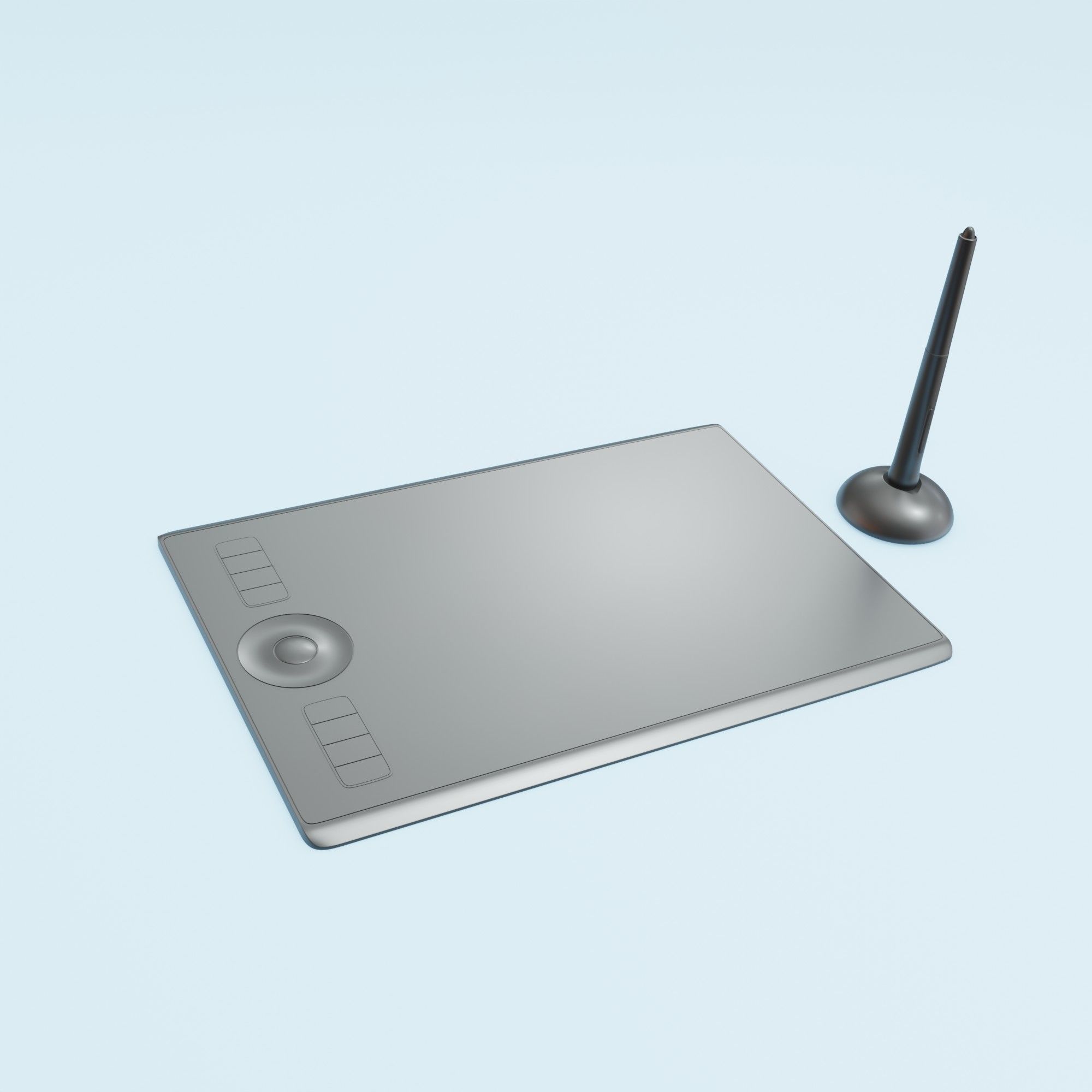 A simple model of a graphic tablet 3D model_3