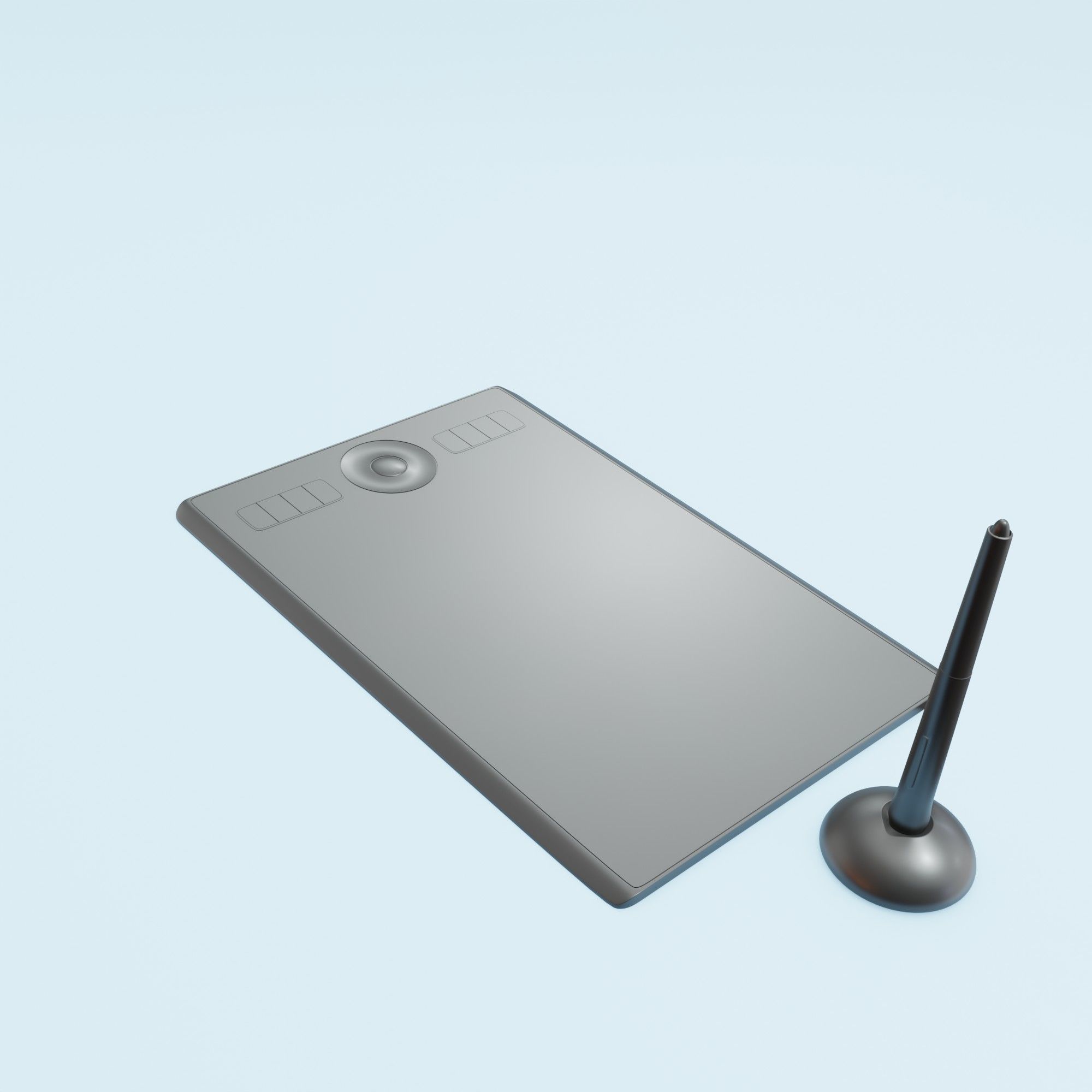 A simple model of a graphic tablet 3D model_22