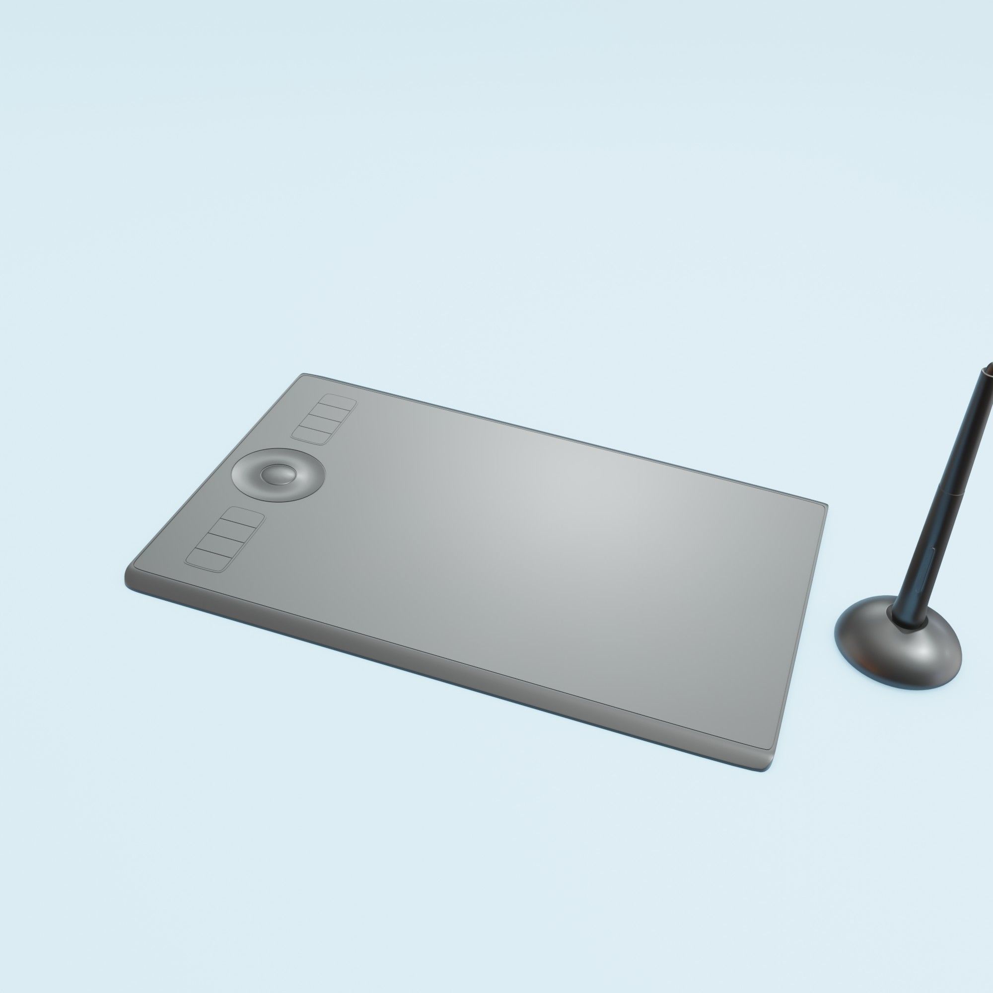 A simple model of a graphic tablet 3D model_24