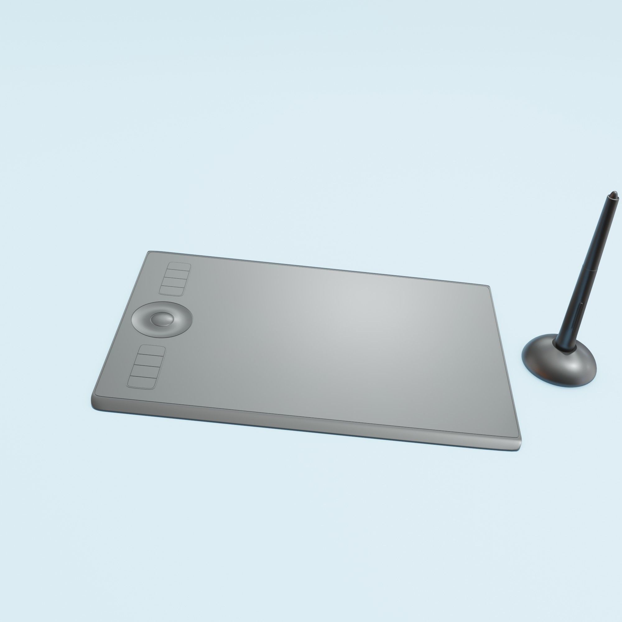 A simple model of a graphic tablet 3D model_25