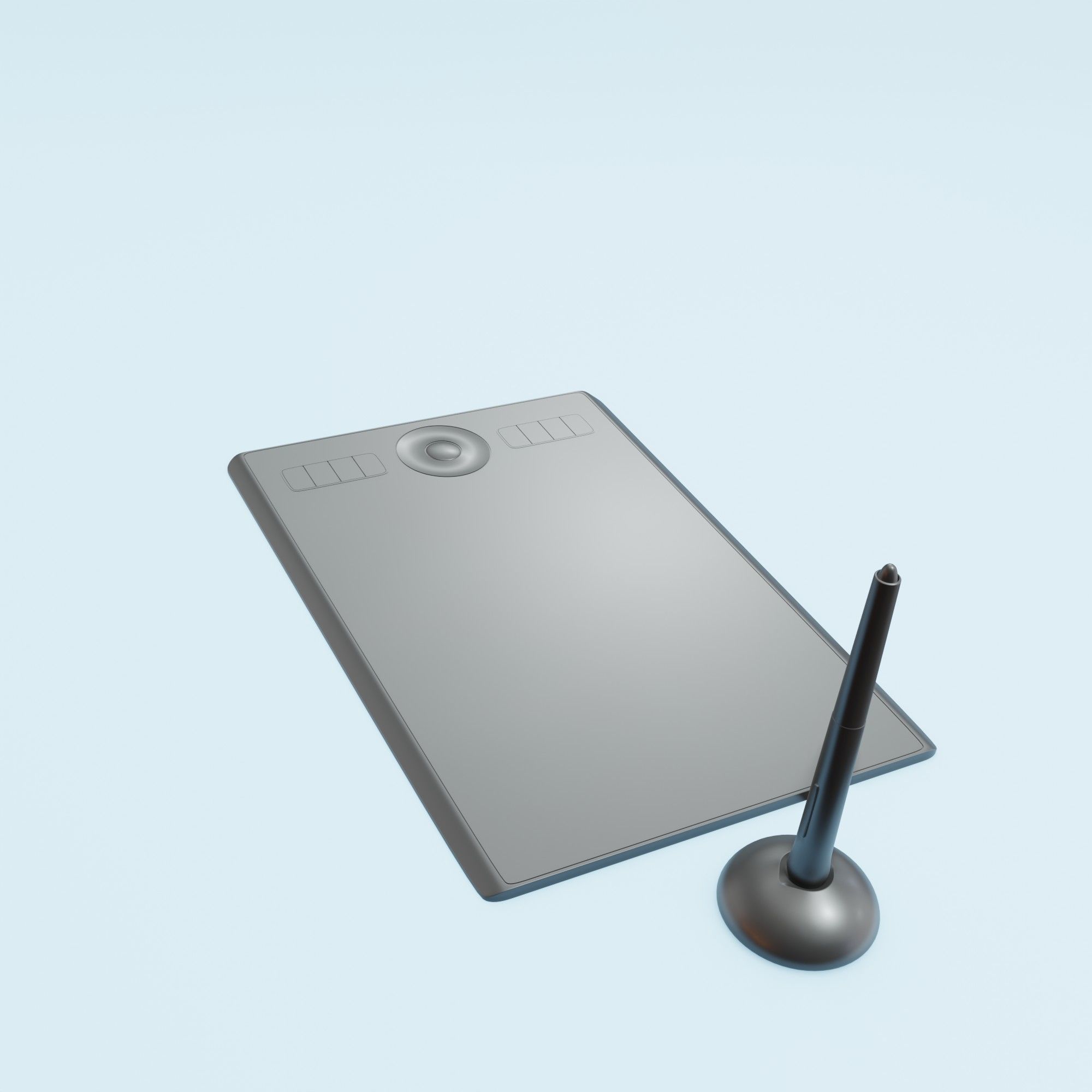 A simple model of a graphic tablet 3D model_21