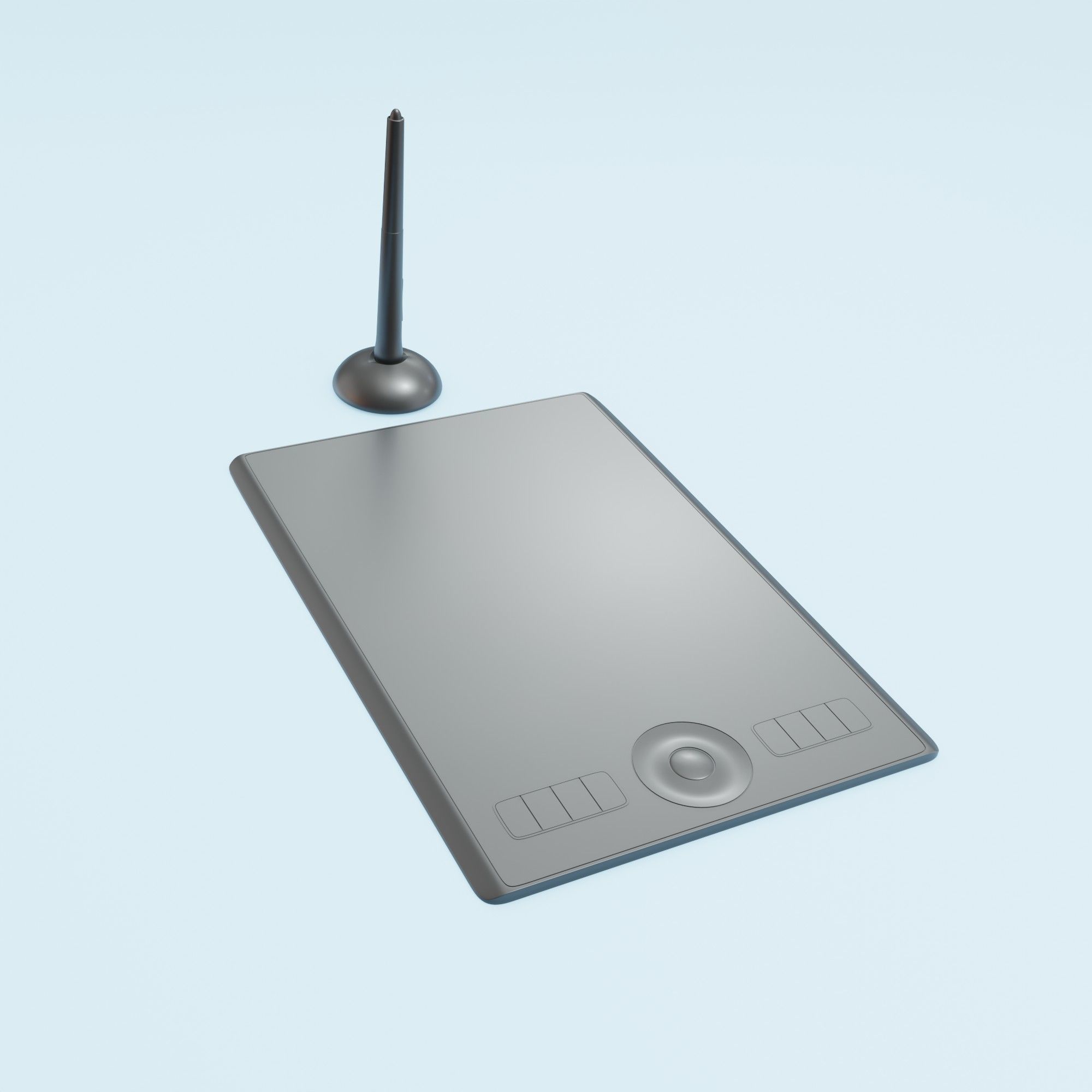 A simple model of a graphic tablet 3D model_9