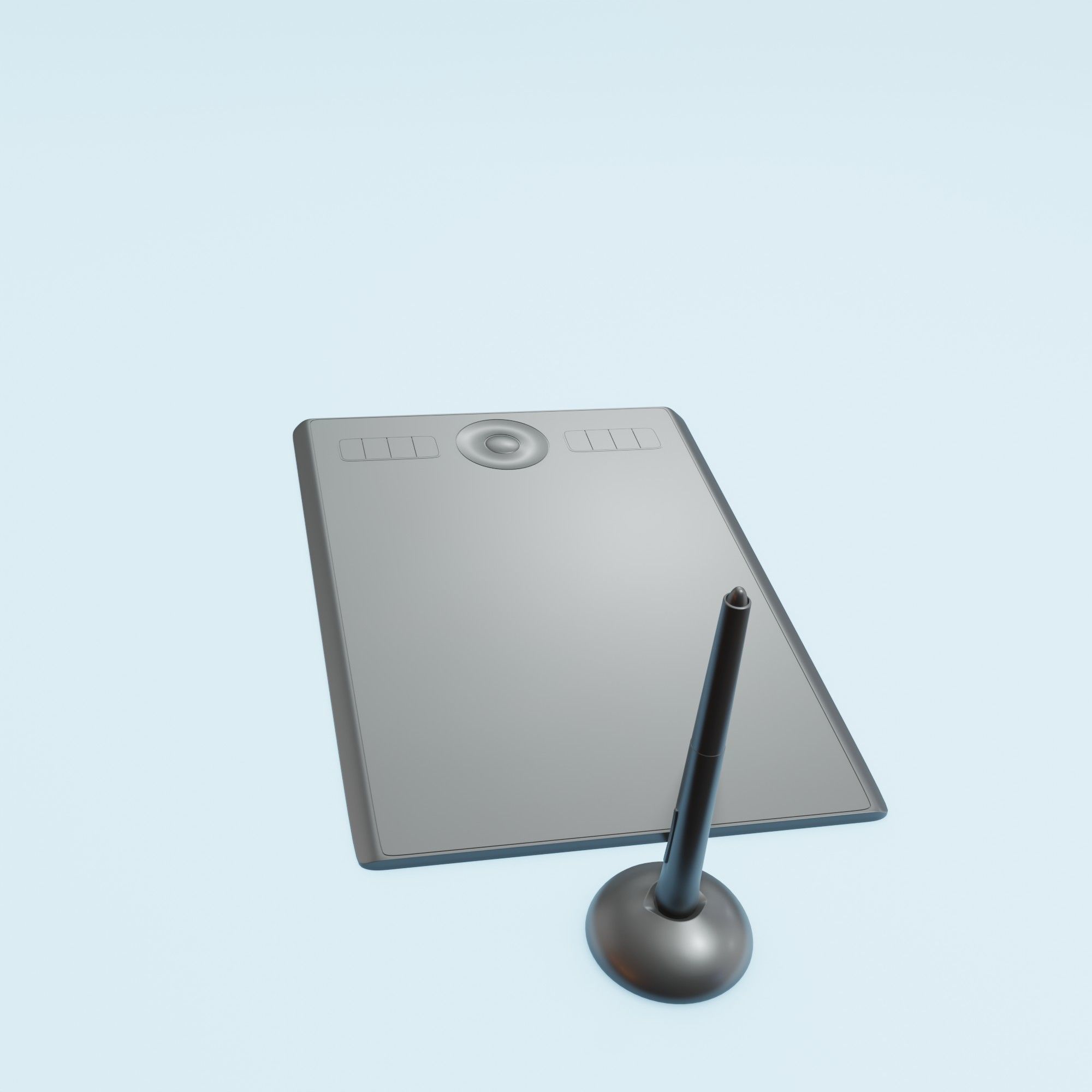 A simple model of a graphic tablet 3D model_20