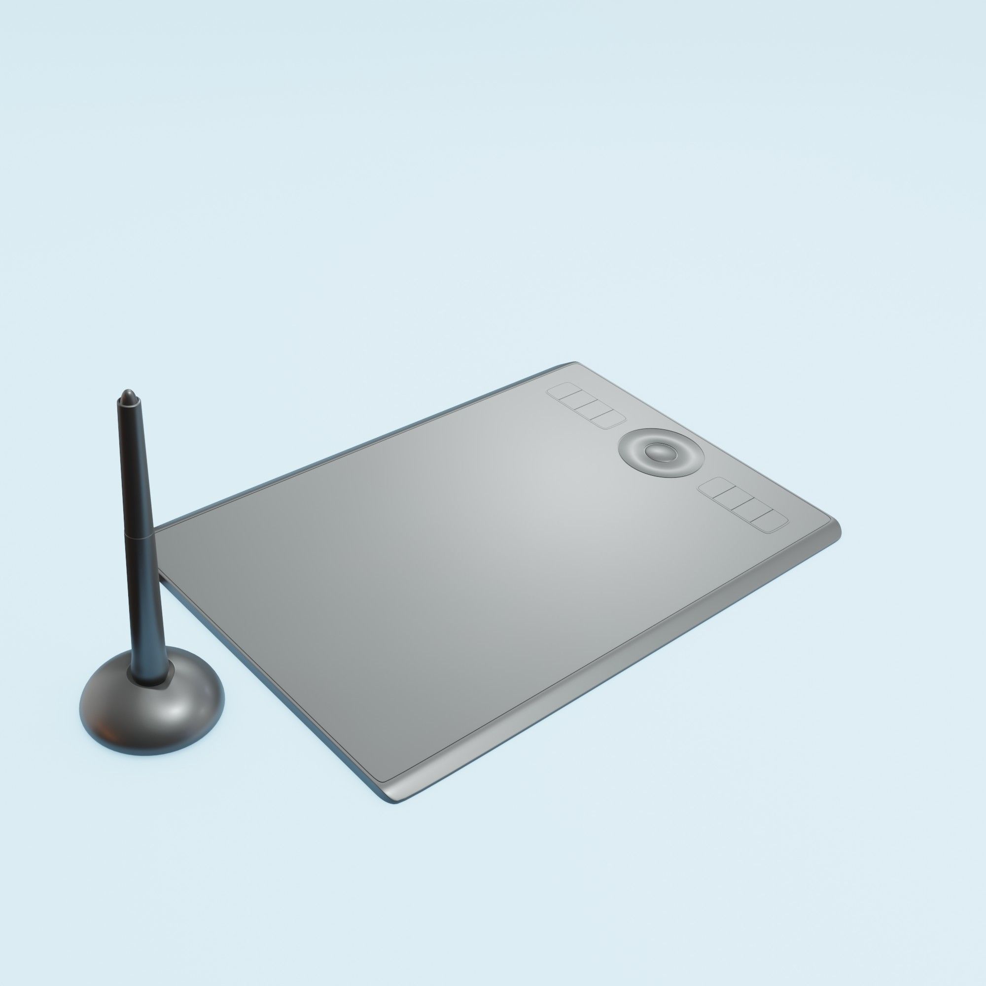 A simple model of a graphic tablet 3D model_16