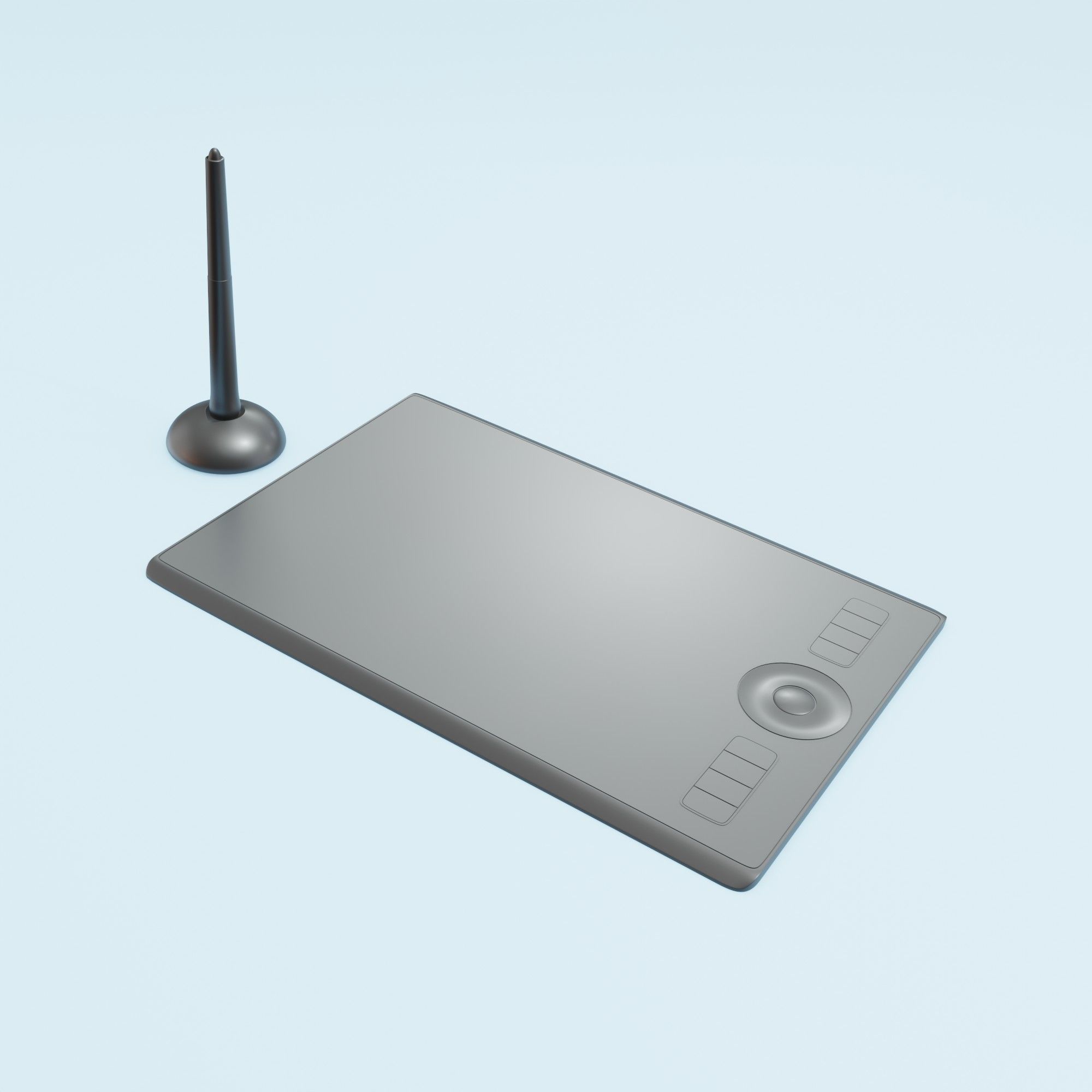 A simple model of a graphic tablet 3D model_11