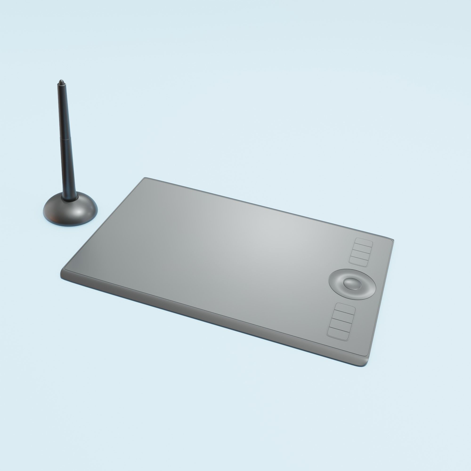 A simple model of a graphic tablet 3D model_12