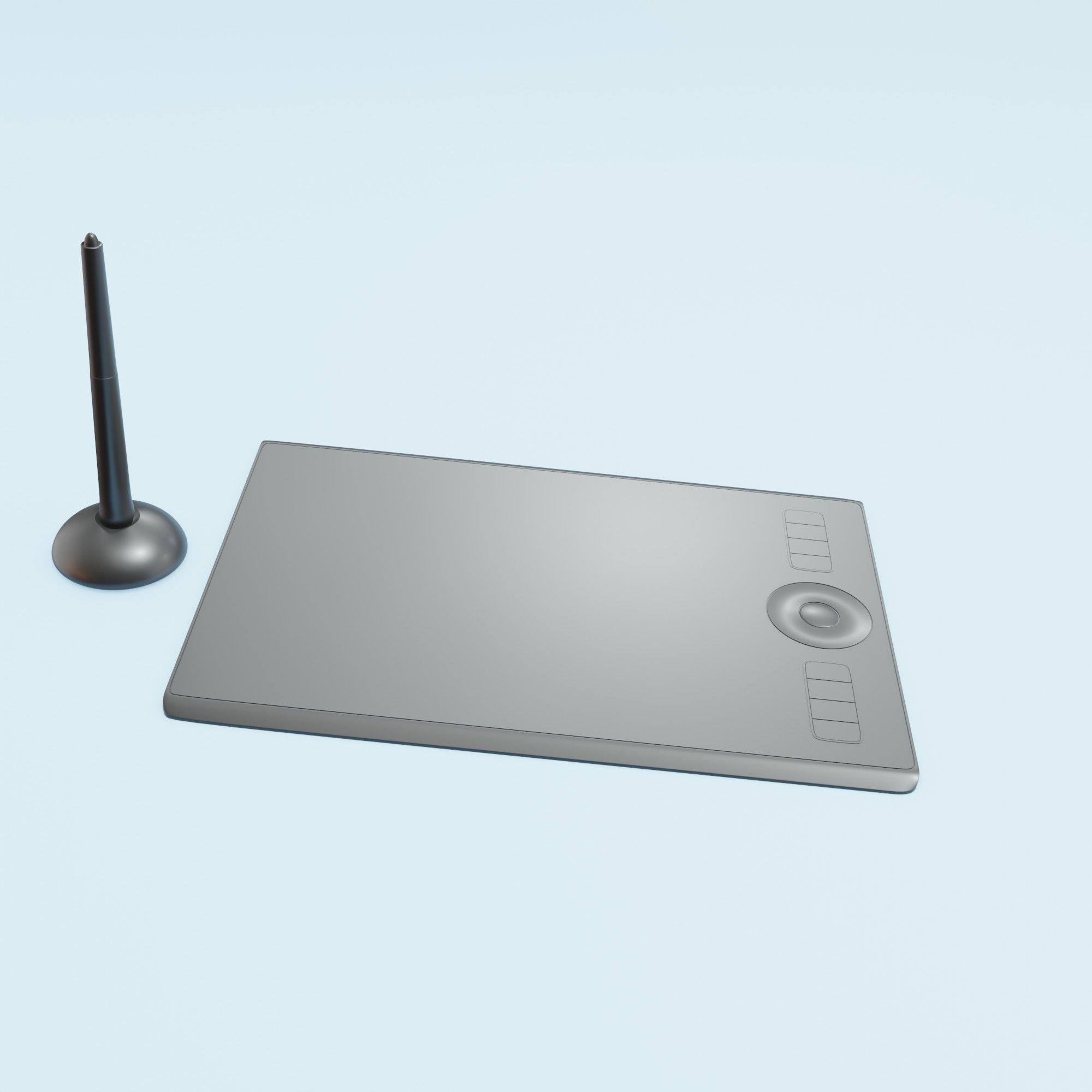 A simple model of a graphic tablet 3D model_13