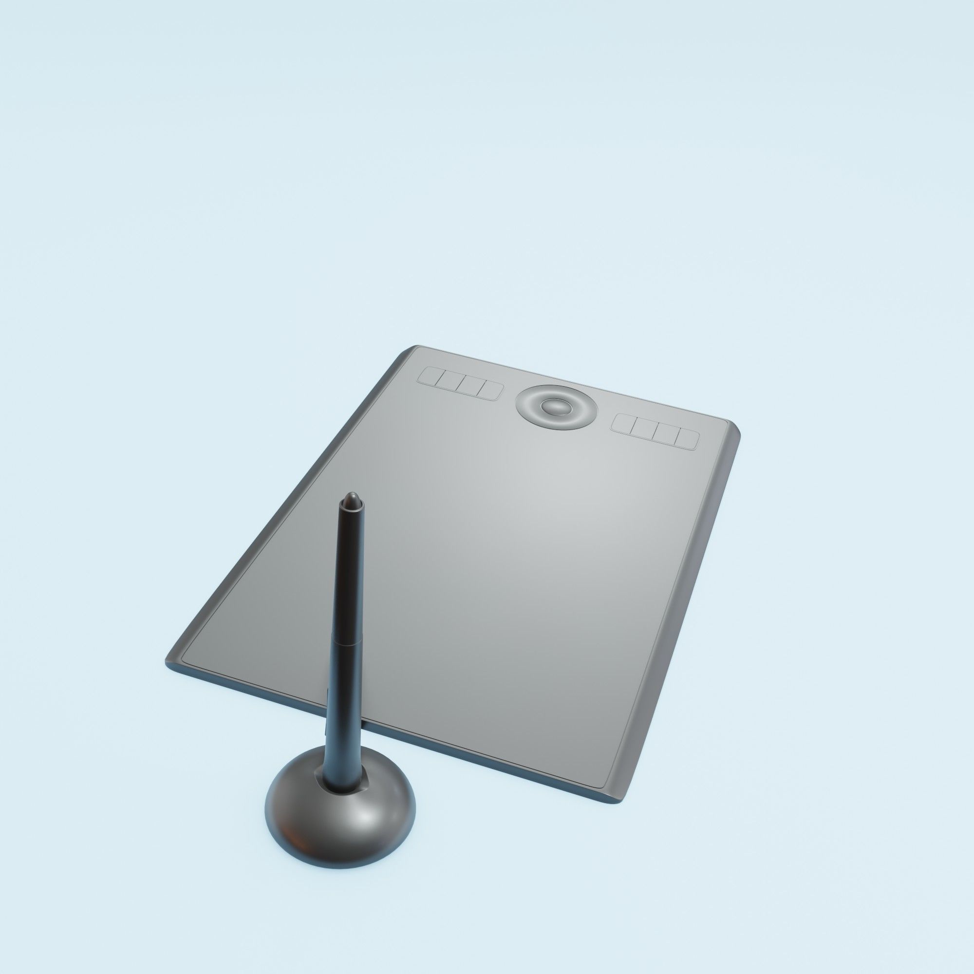 A simple model of a graphic tablet 3D model_18