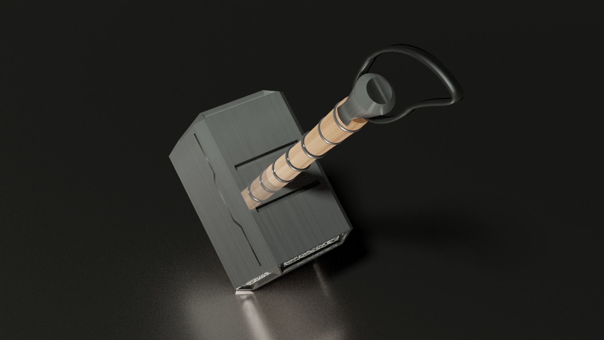 mjolnir axe 3D model_3