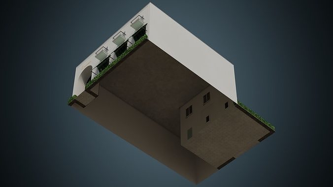 Building 10A Low-poly 3D model 5