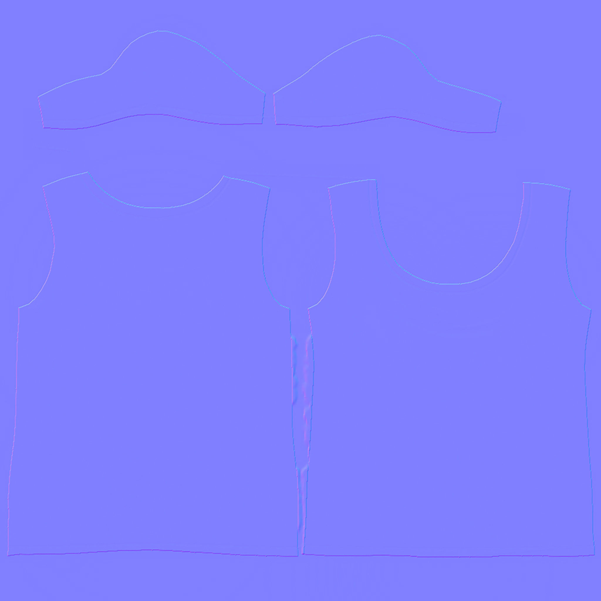 Ladies Flowy Tee Low-poly 3D model_5