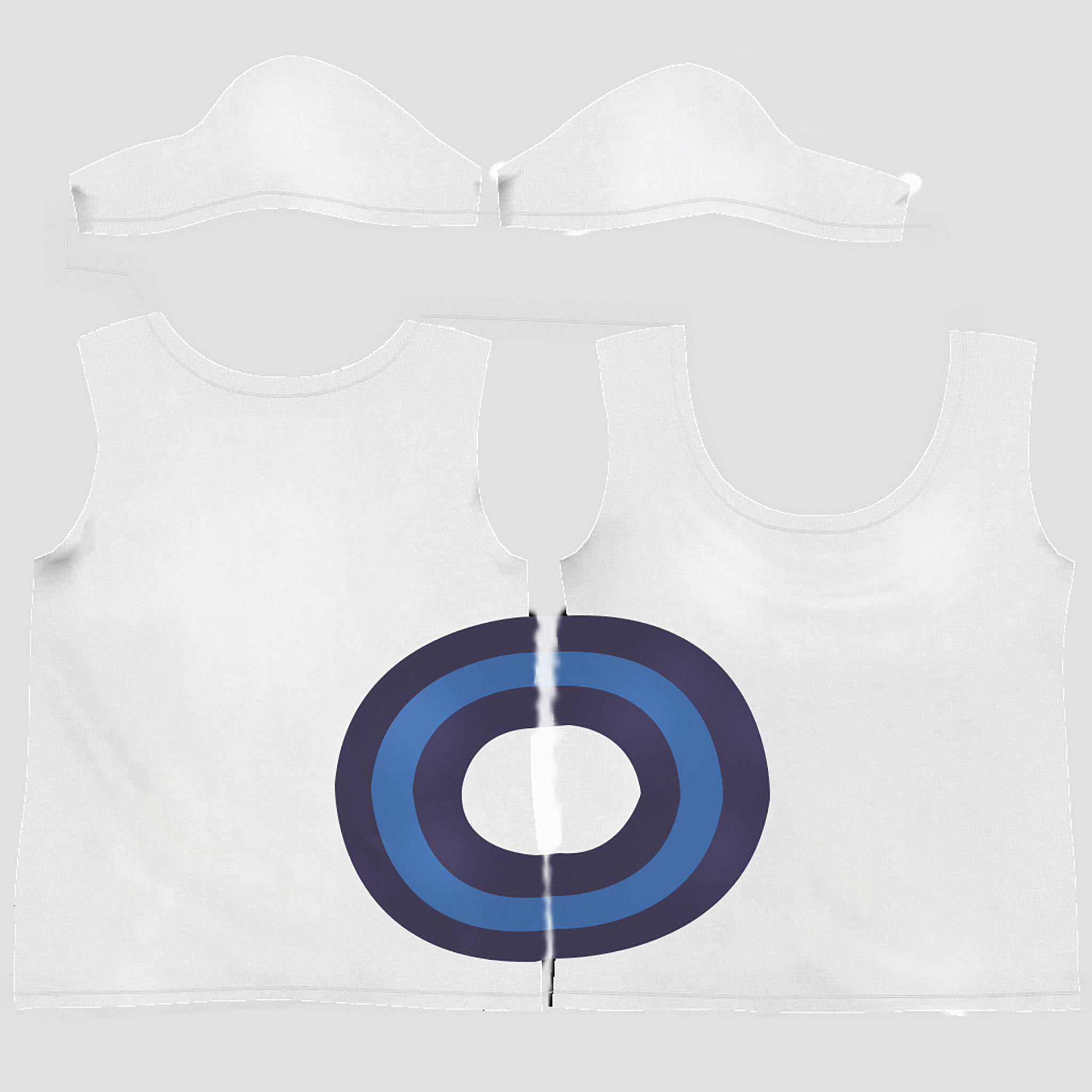 Ladies Flowy Tee Low-poly 3D model_4