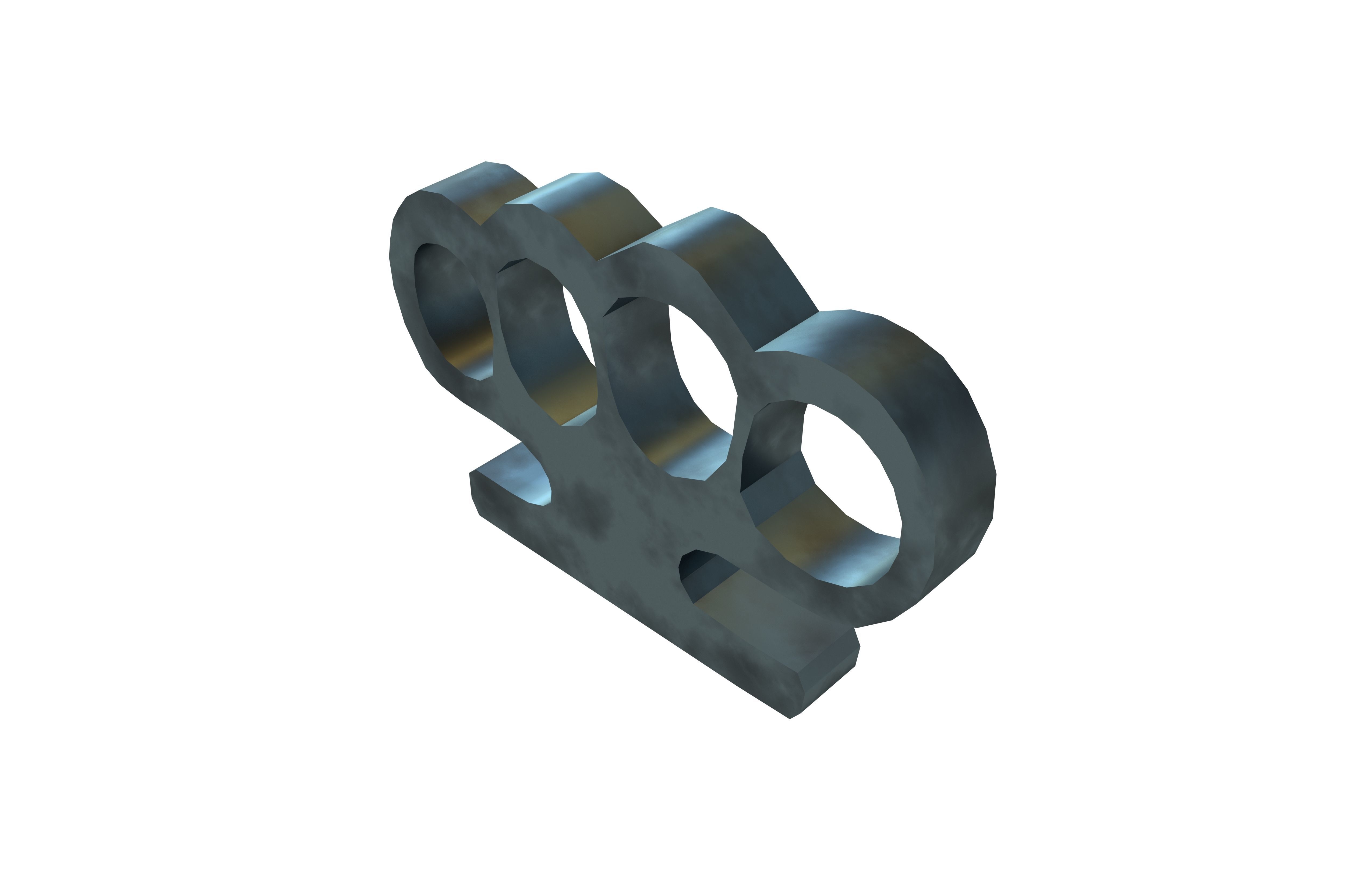 Knuckleduster v1 003 Low-poly 3D model_2