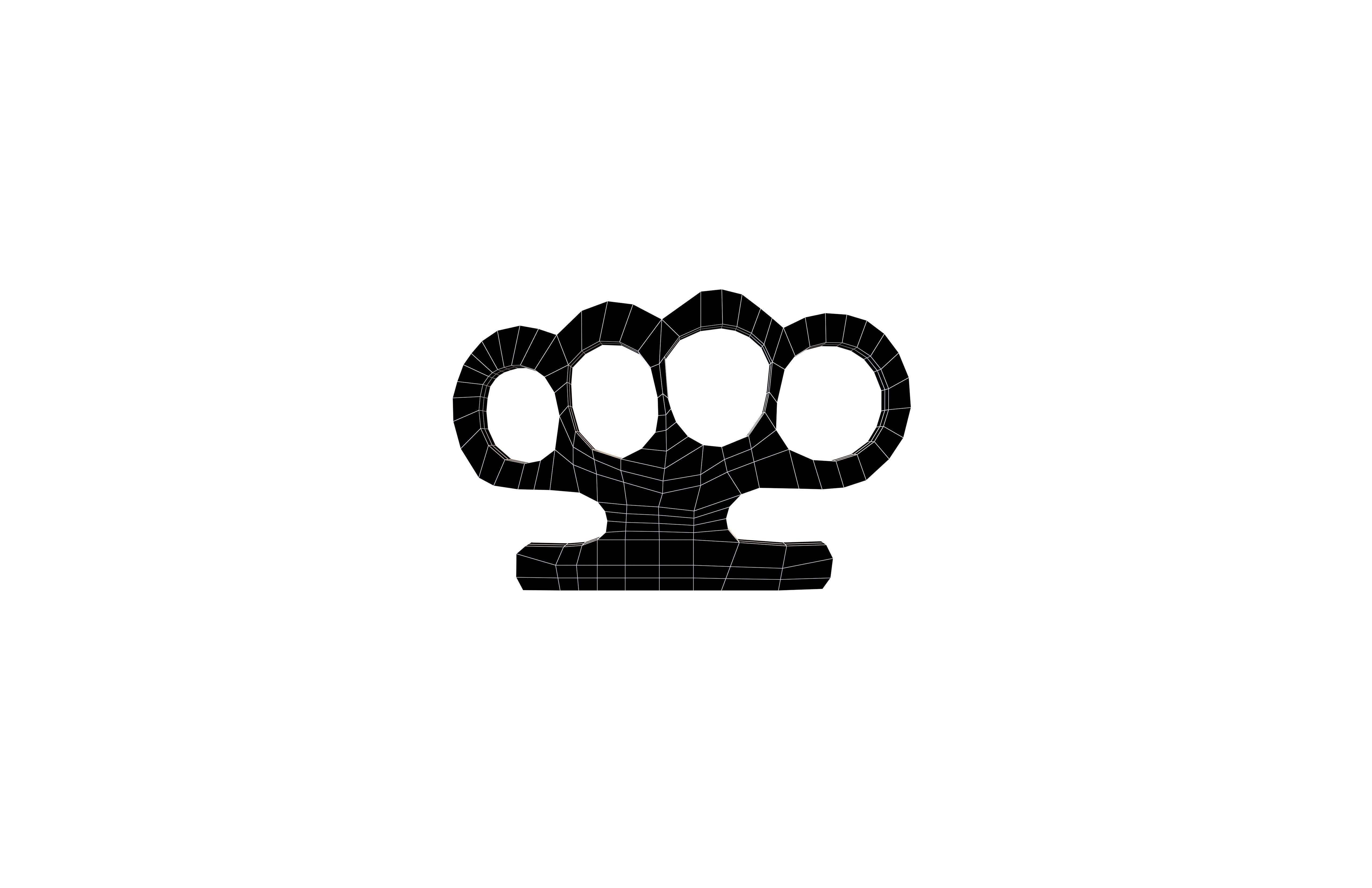 Knuckleduster v1 003 Low-poly 3D model_5