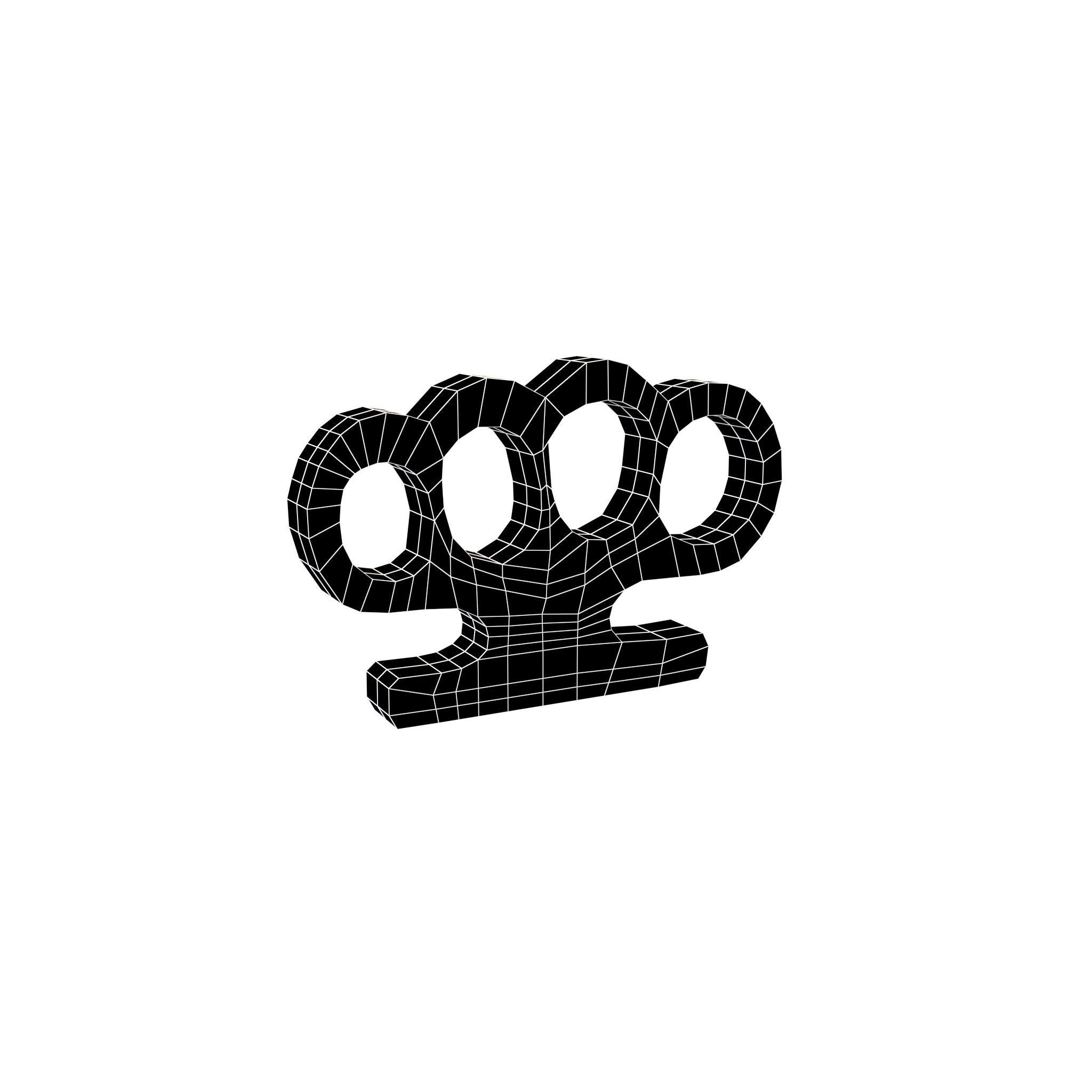 Knuckleduster v1 003 Low-poly 3D model_4