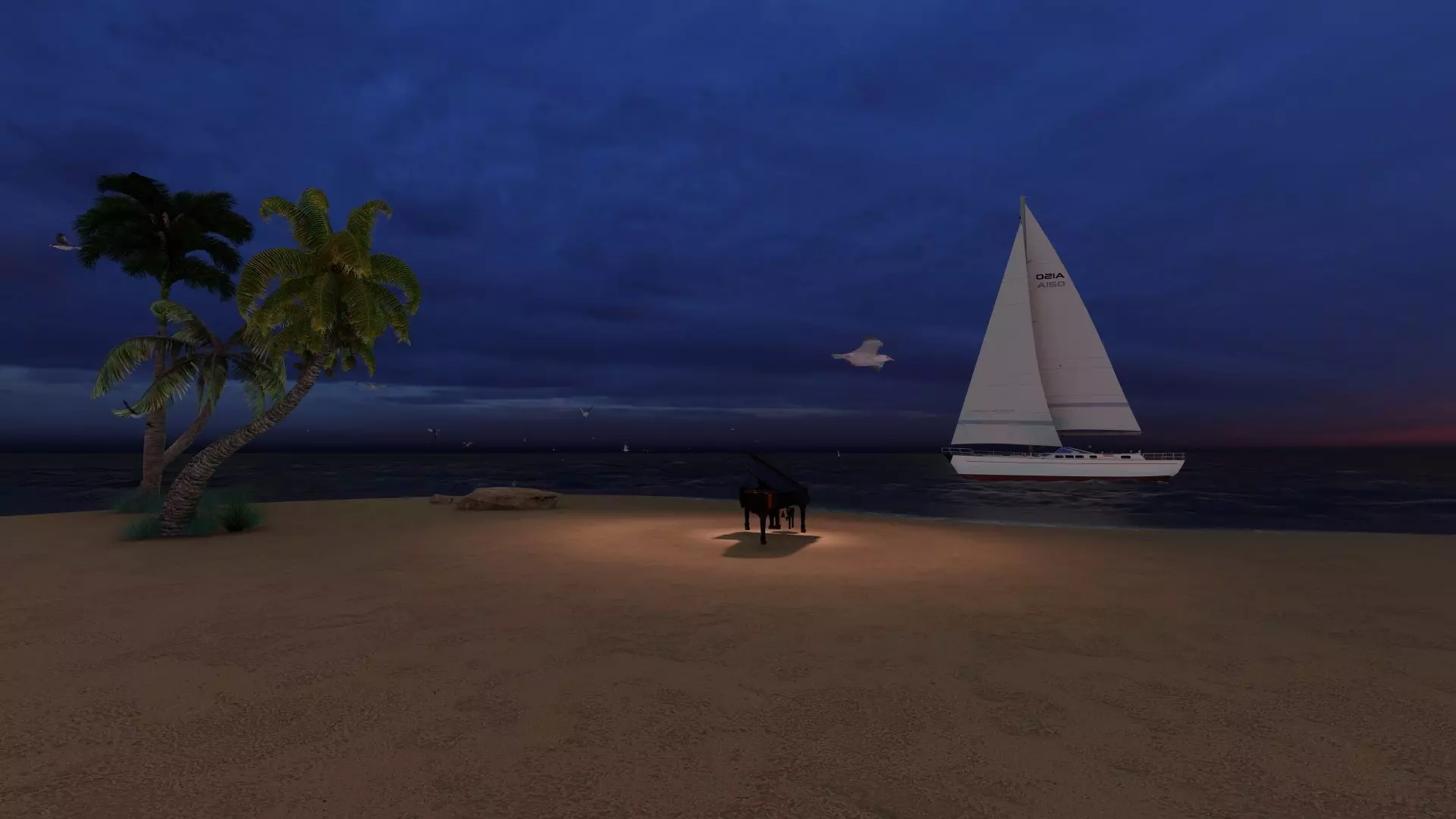Piano Island make with Lumion 10 Free 3D model_0