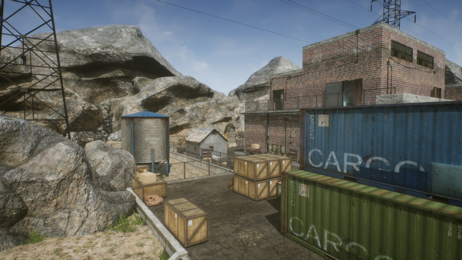 FPS Mobile Game Map v4 with assets Low-poly 3D model_6